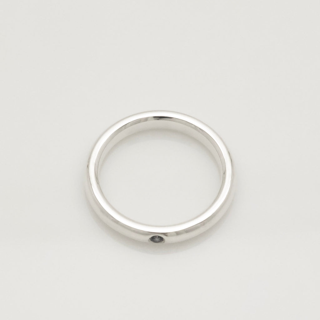 Tiffany & Co. Sapphire Stacking Band Ring Size 4.25-4.5 Sterling Silver 925