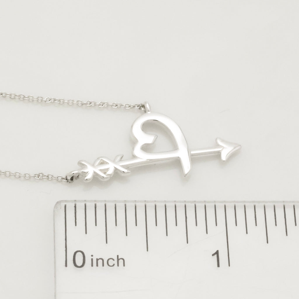  Tiffany & Co. Loving Heart Arrow Necklace Sterling Silver 925 