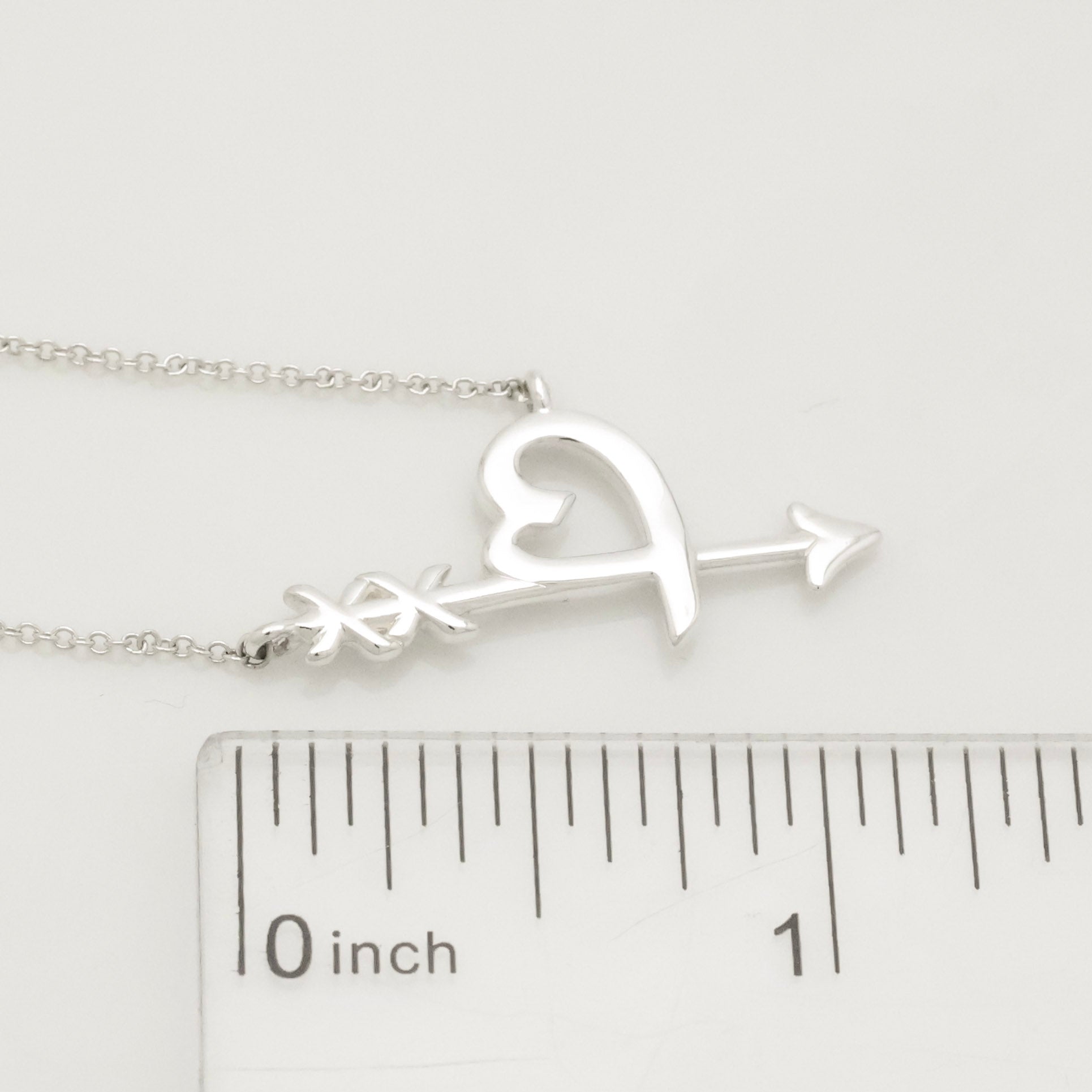  Tiffany & Co. Loving Heart Arrow Necklace Sterling Silver 925 