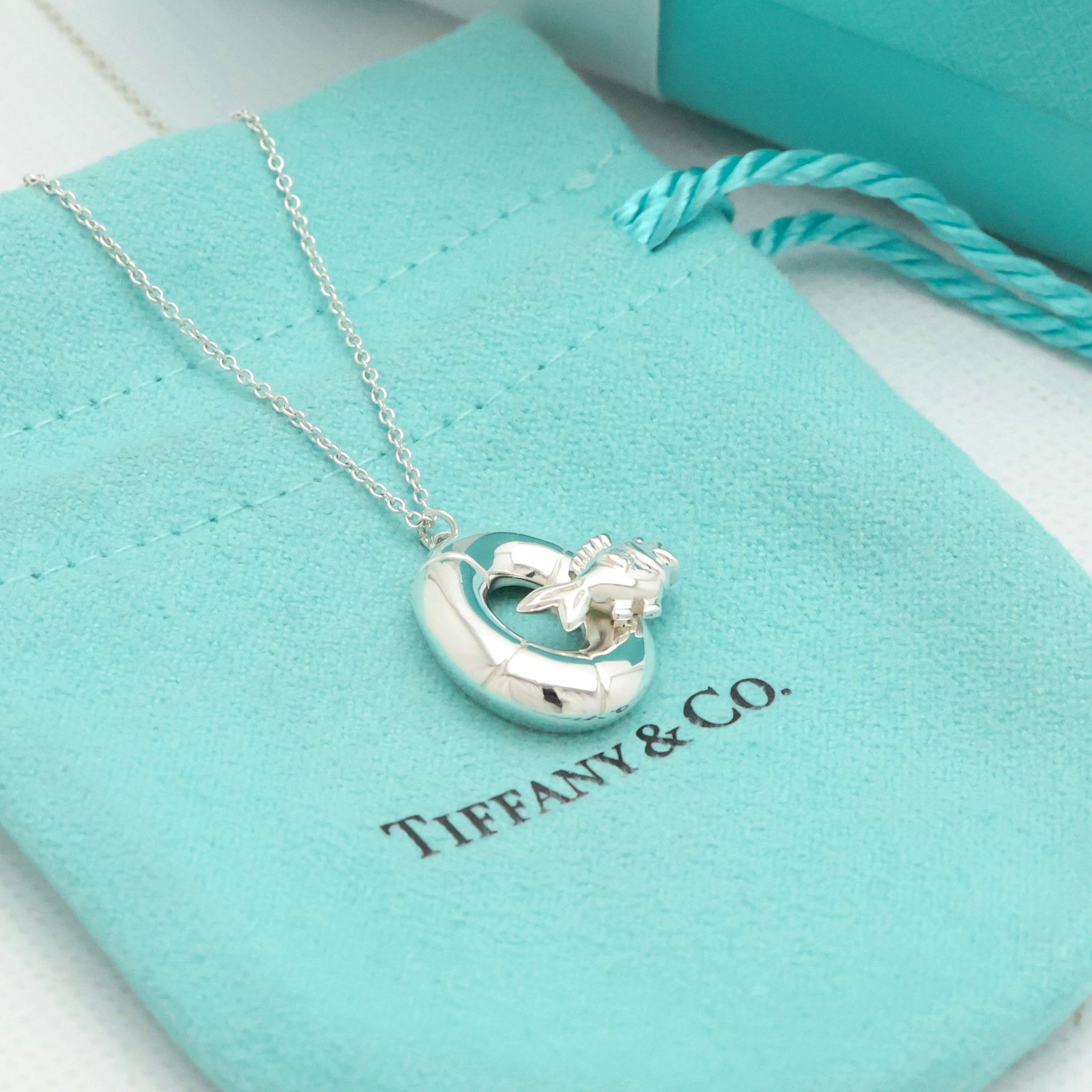 TIFFANY&Co. スイム フィッシュ リング ネックレス AG925