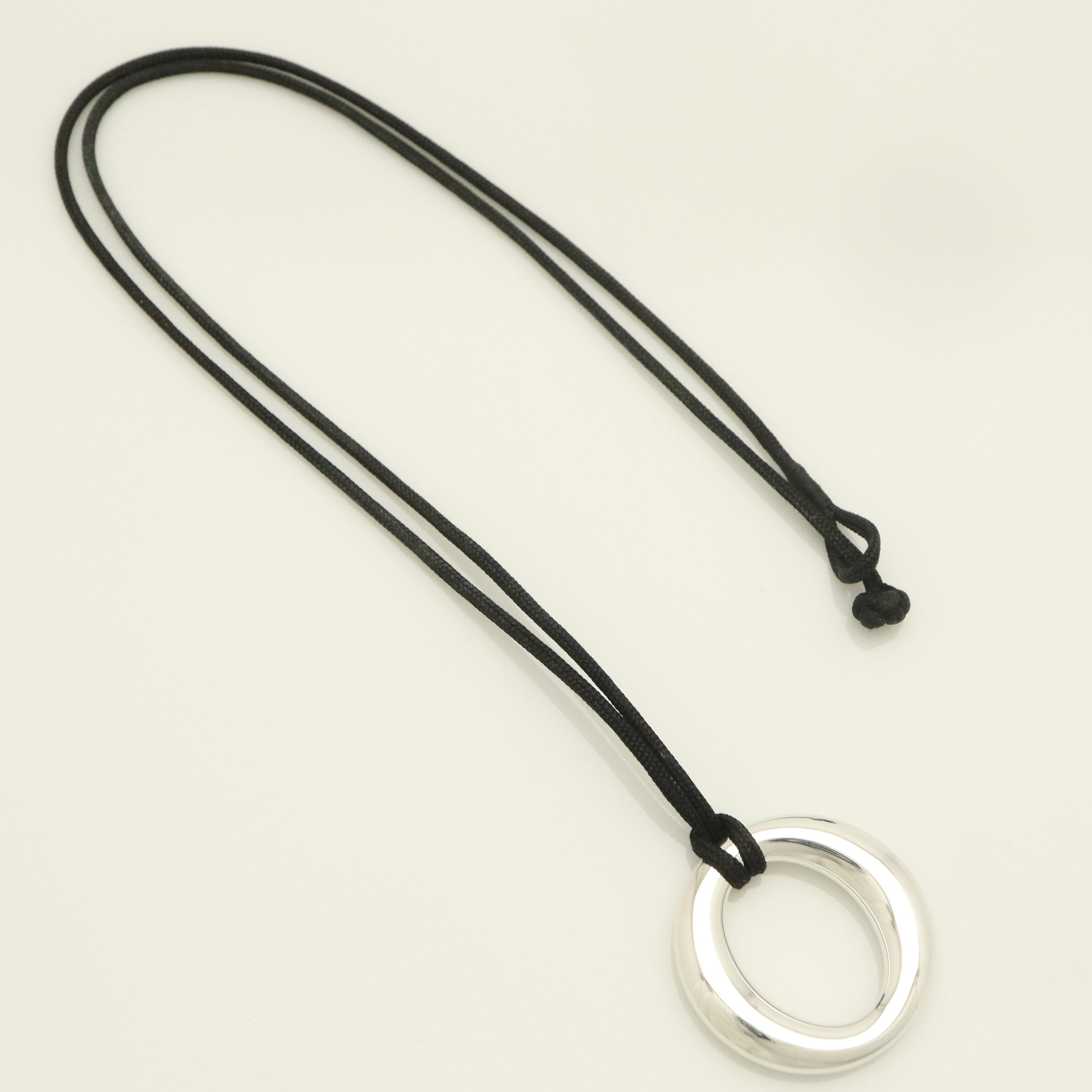  Tiffany & Co. Seviana Silk Cord Necklace Sterling Silver 925