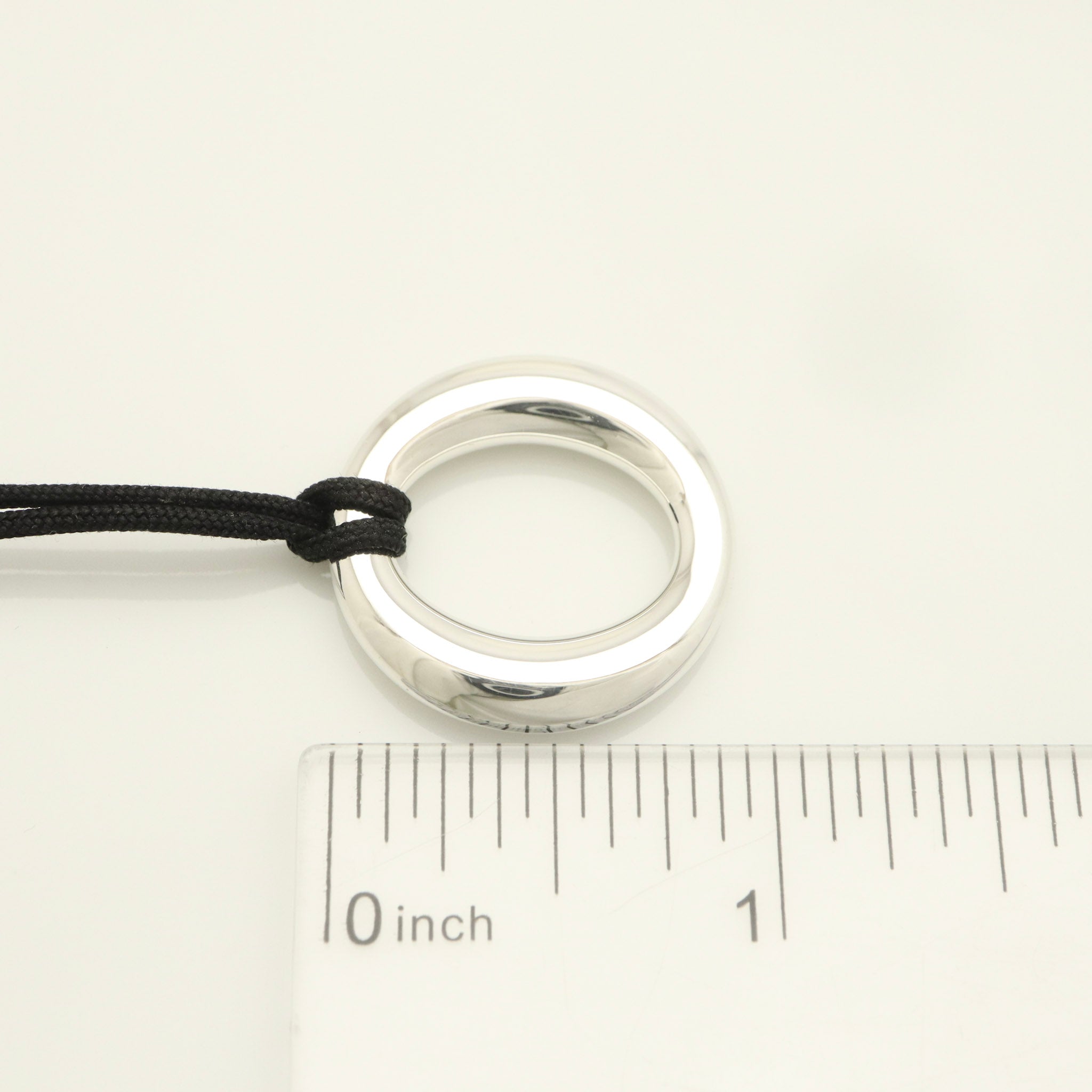  Tiffany & Co. Seviana Silk Cord Necklace Sterling Silver 925