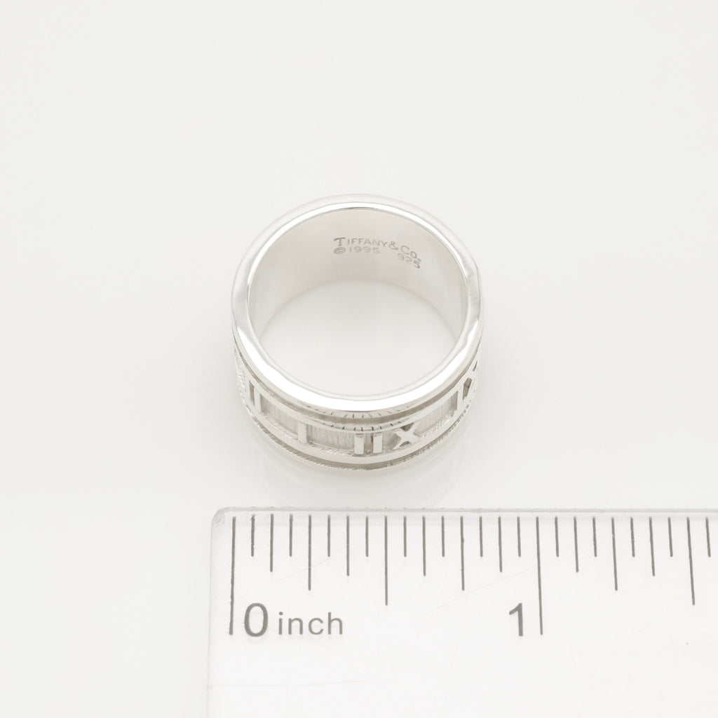 Tiffany & Co. Atlas Wide Ring Size 7-7.25 Sterling Silver 925