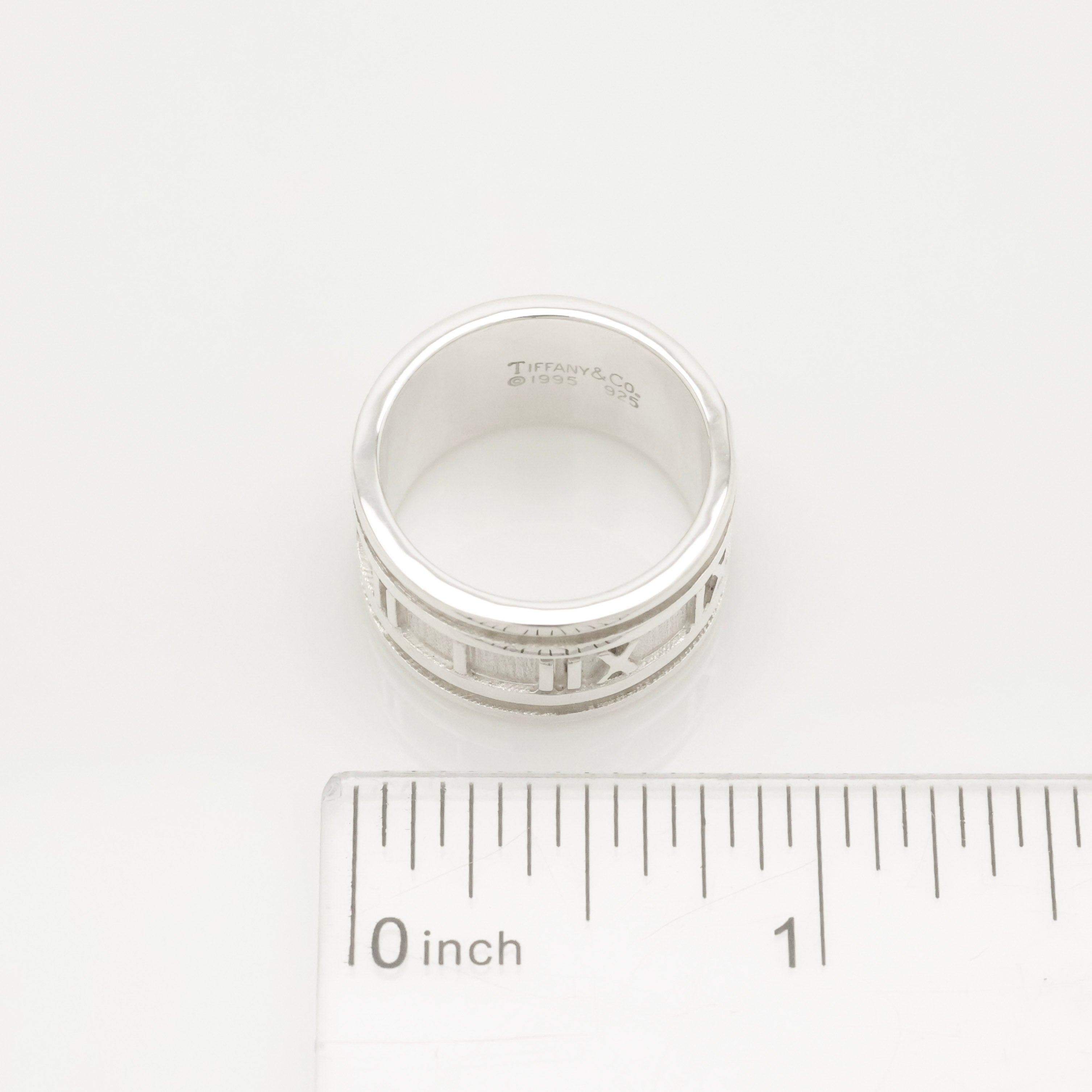 Tiffany & Co. Atlas Wide Ring Size 7-7.25 Sterling Silver 925