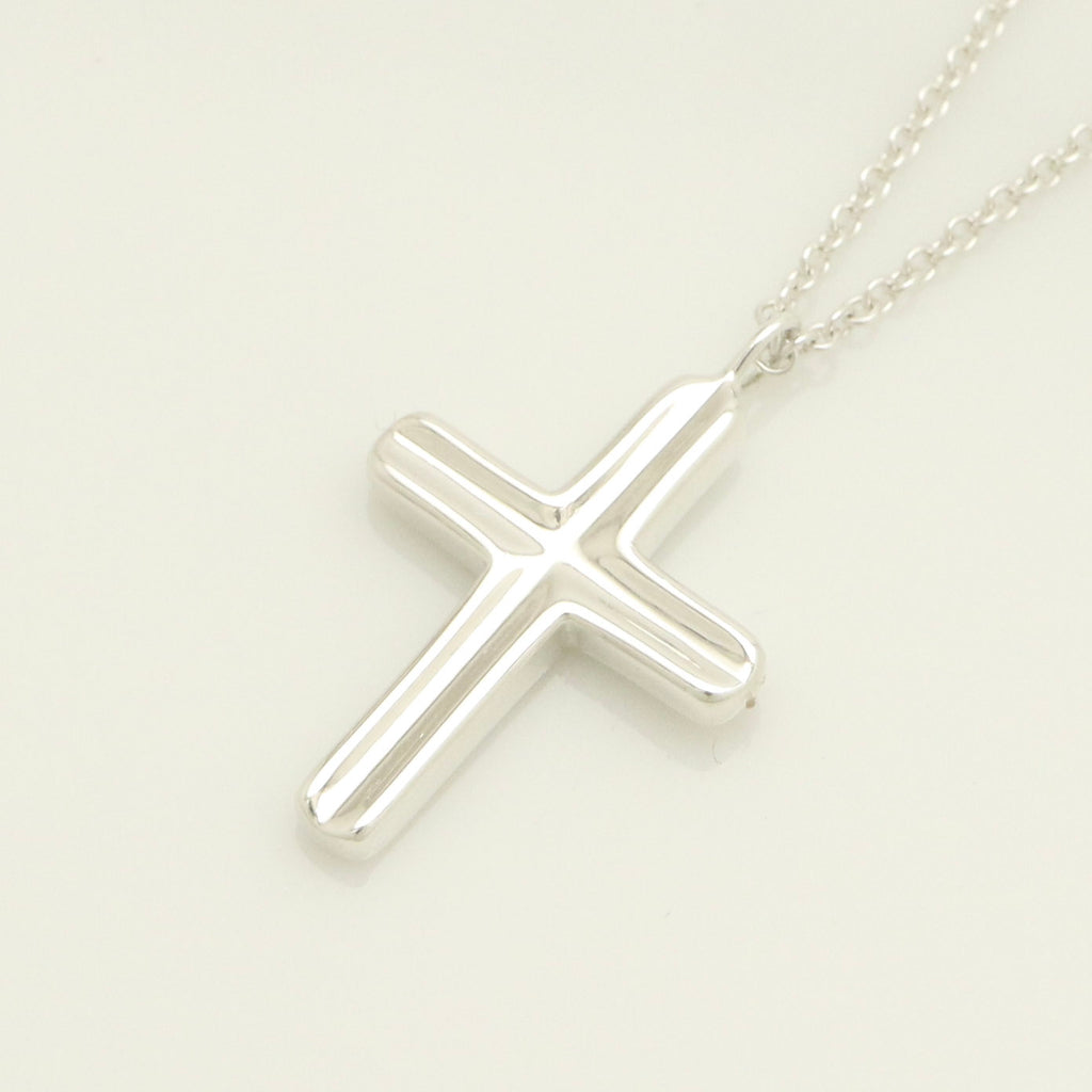  Tiffany & Co. Picasso Groove Cross Necklace Sterling Silver 925 