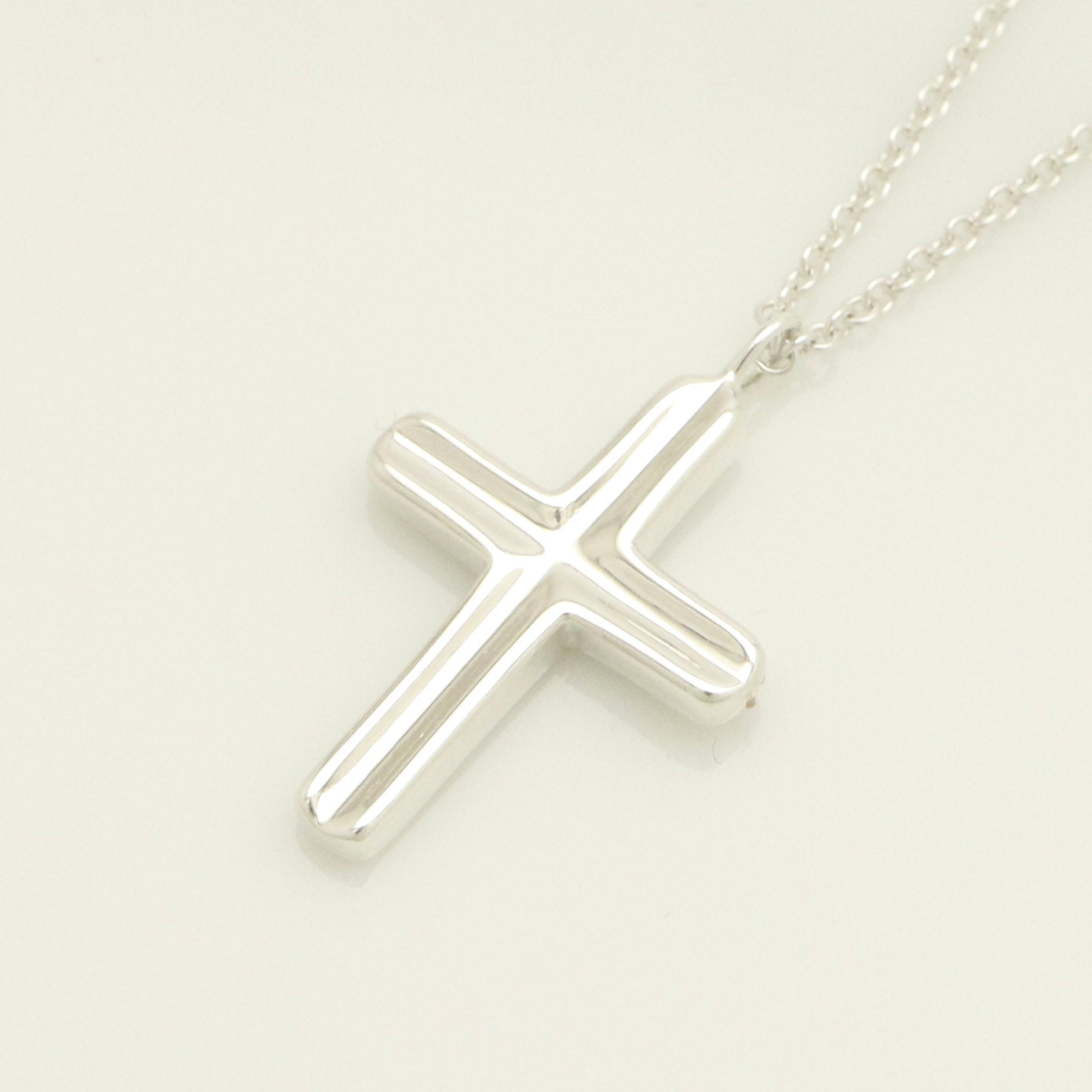  Tiffany & Co. Picasso Groove Cross Necklace Sterling Silver 925 