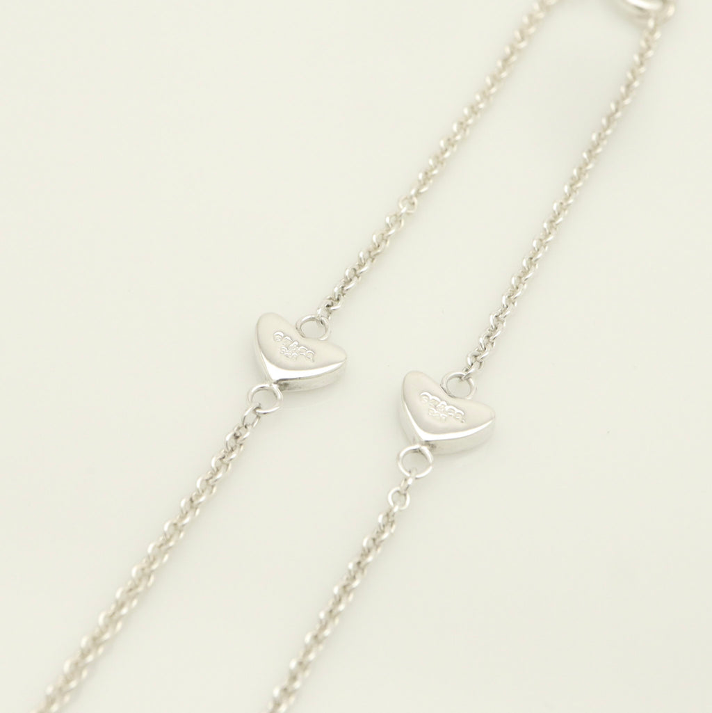 Tiffany & Co. Heart Link Lariat Necklace Pendant Sterling Silver 925