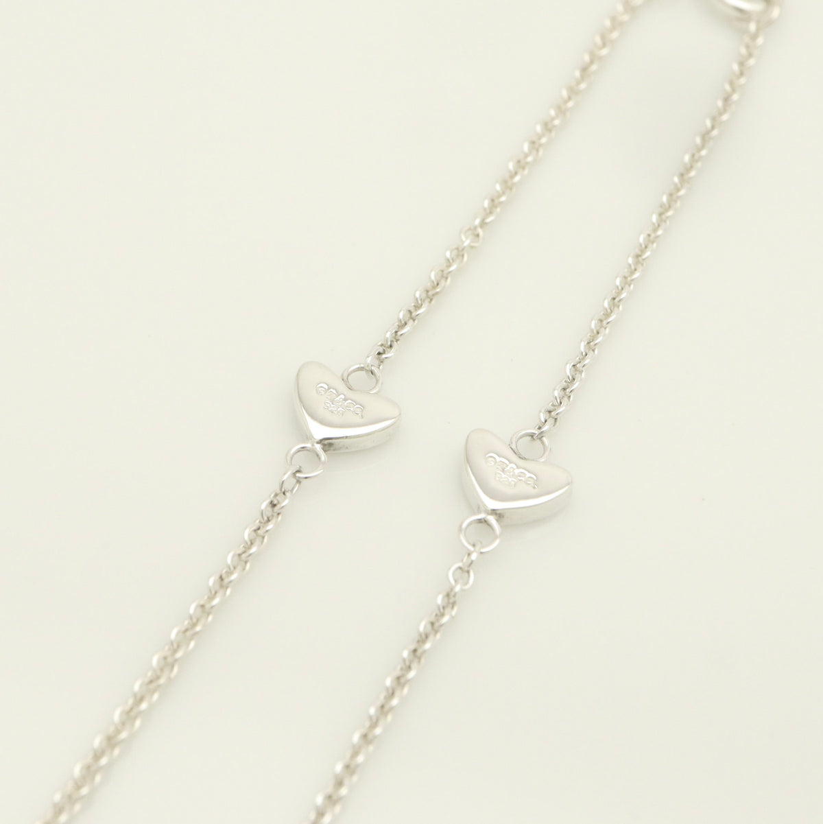 Tiffany & Co. Heart Link Lariat Necklace Pendant Sterling Silver 925
