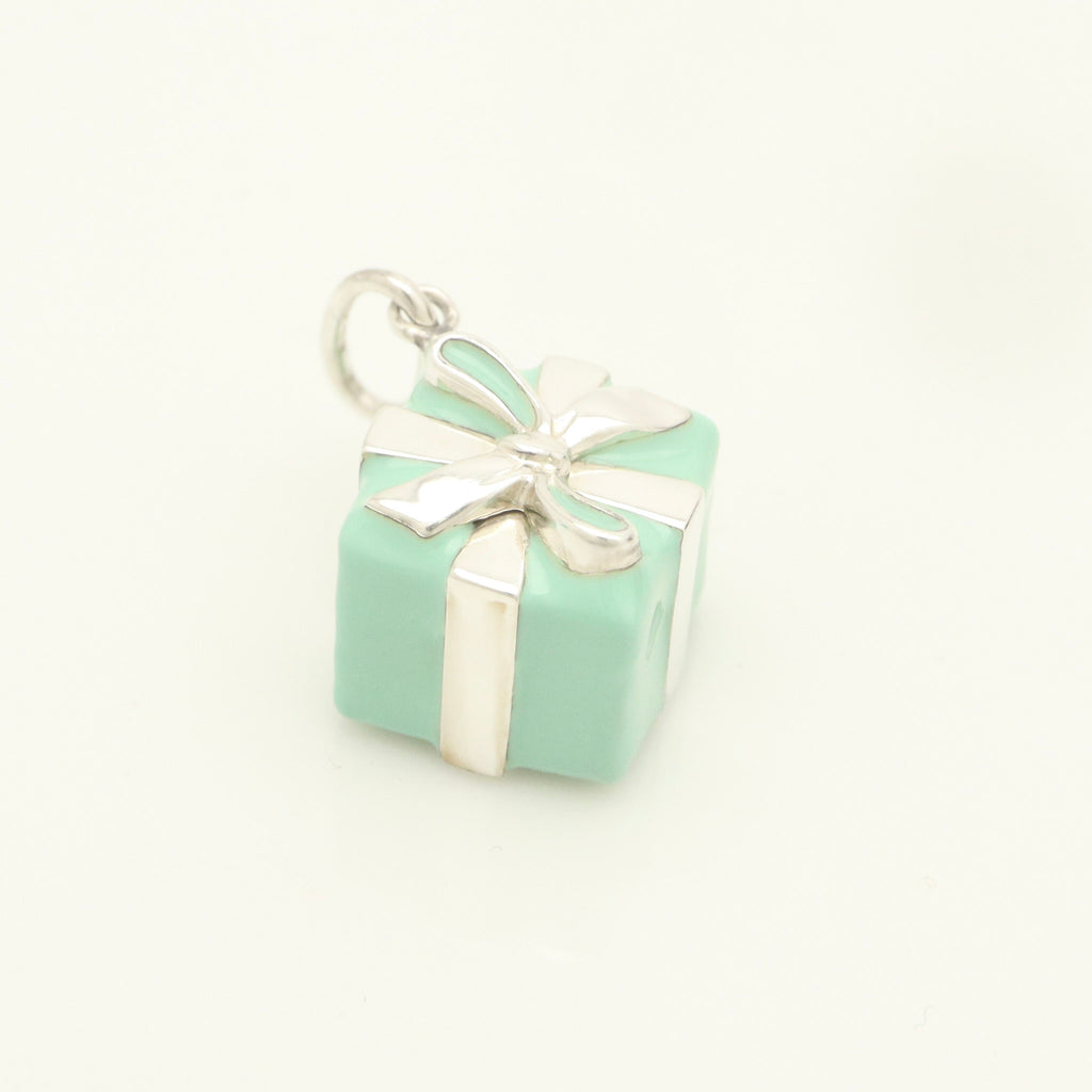 TIFFANY&Co. ギフト ボックス ブルー エナメル チャーム AG925