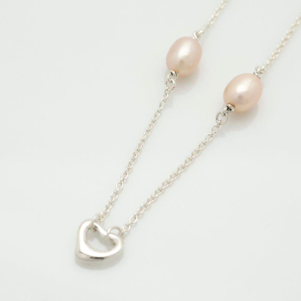 TIFFANY&Co. バイザヤード パール オープン ハート エルサペレッティ ブレスレット AG925