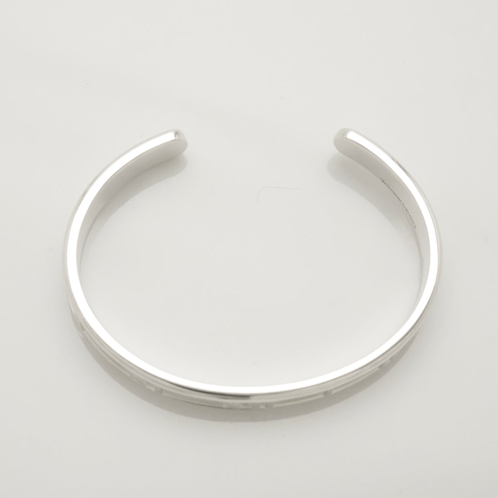 Tiffany & Co. Atlas Roman Numerals Cuff Bangle Bracelet Sterling Silver 925