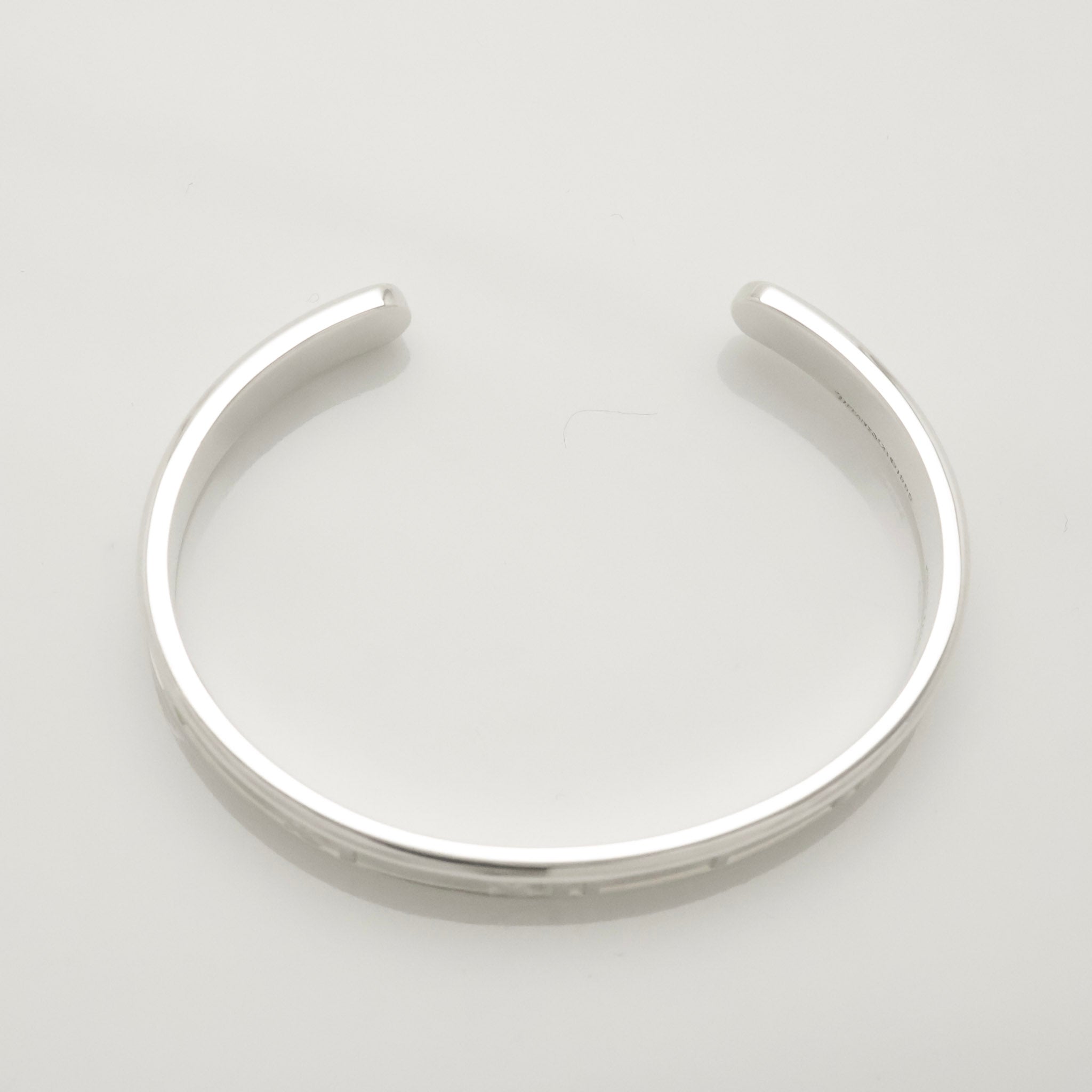 Tiffany & Co. Atlas Roman Numerals Cuff Bangle Bracelet Sterling Silver 925