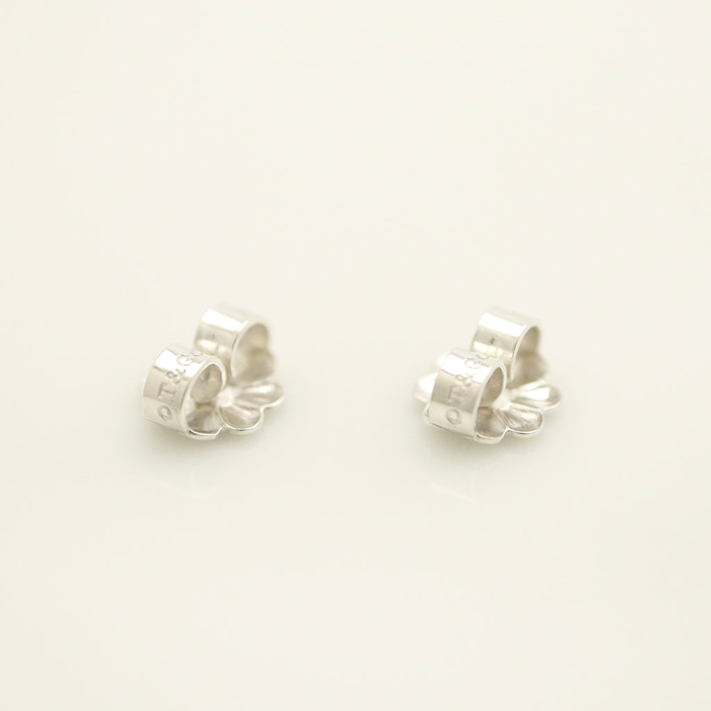 Tiffany & Co. Notes New York Wavy Circle Round Earrings Sterling Silver 925