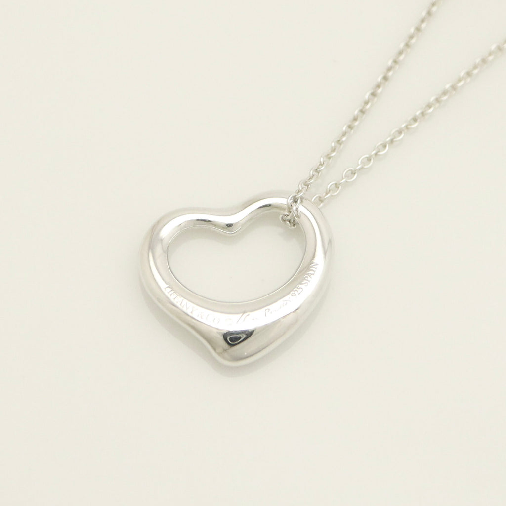 Tiffany & Co. Open Heart 16mm Pendant Necklace  Sterling Silver 925