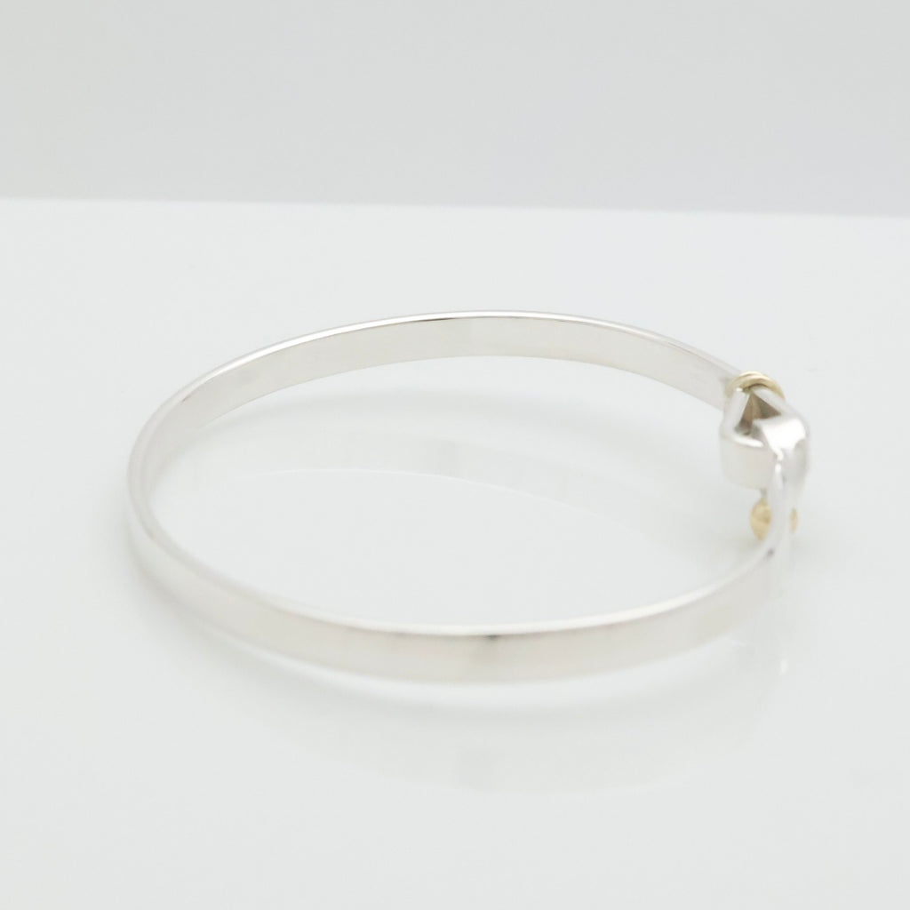 TIFFANY&Co. フック ＆ アイ バングル ブレスレット AG925 AU750