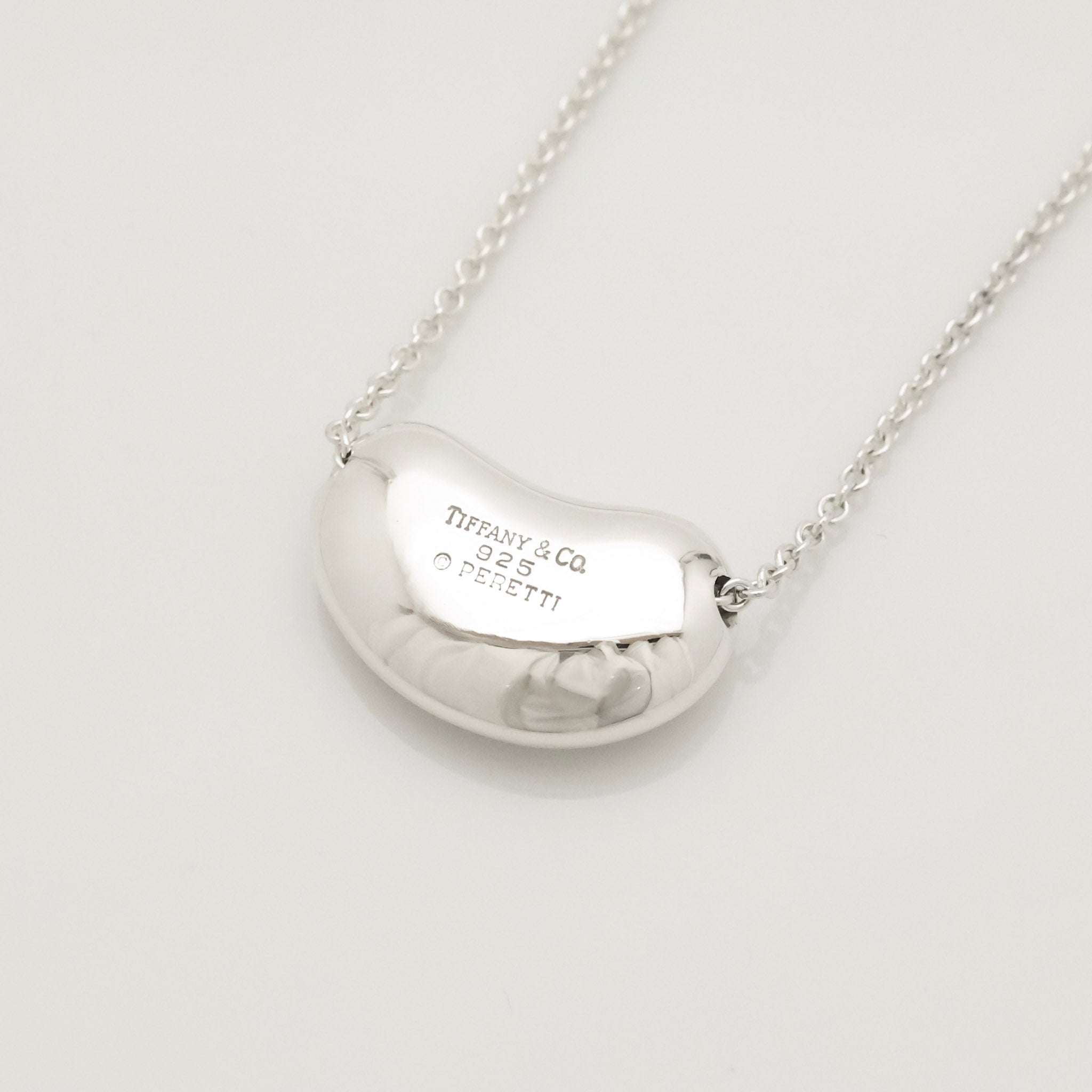 Tiffany & Co. Peretti Large Bean Necklace Sterling Silver 925 
