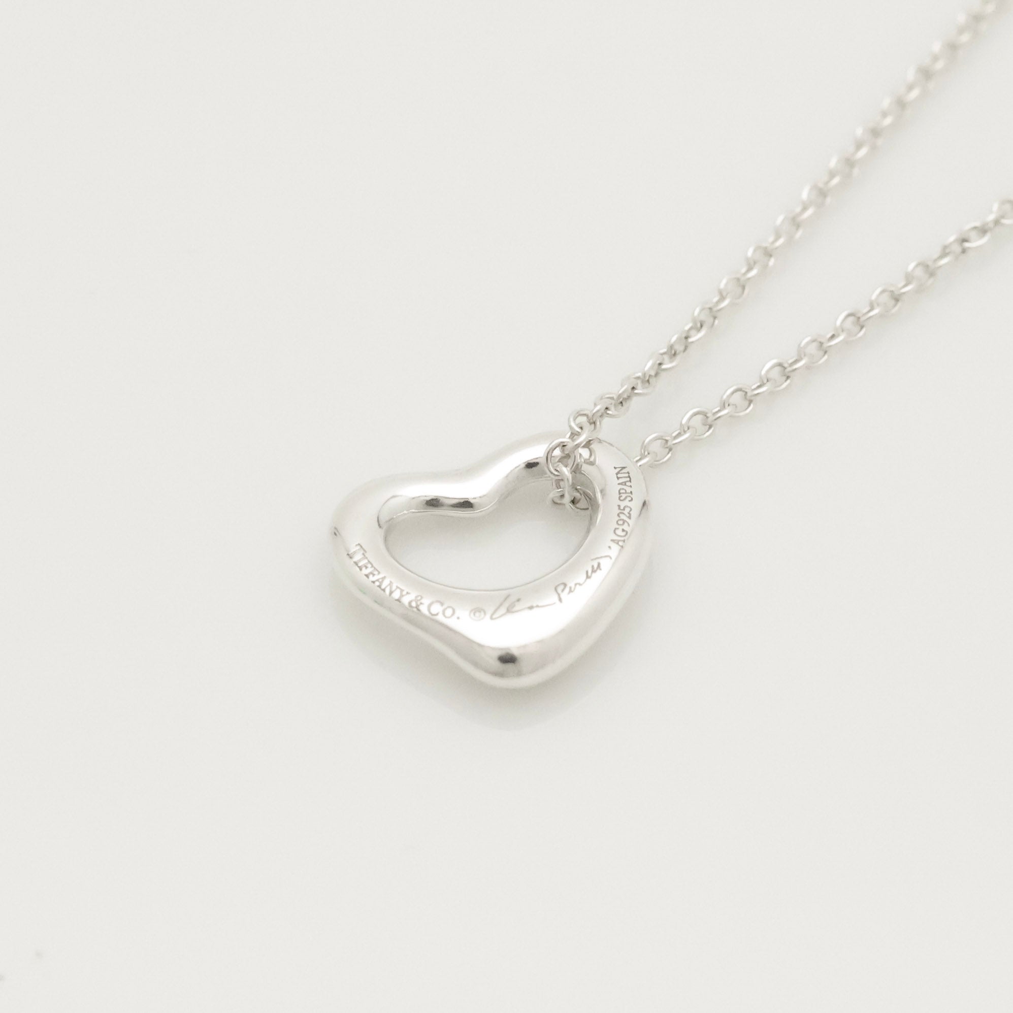 TIFFANY&Co. オープンハート 11mm エルサペレッティ ネックレス AG925