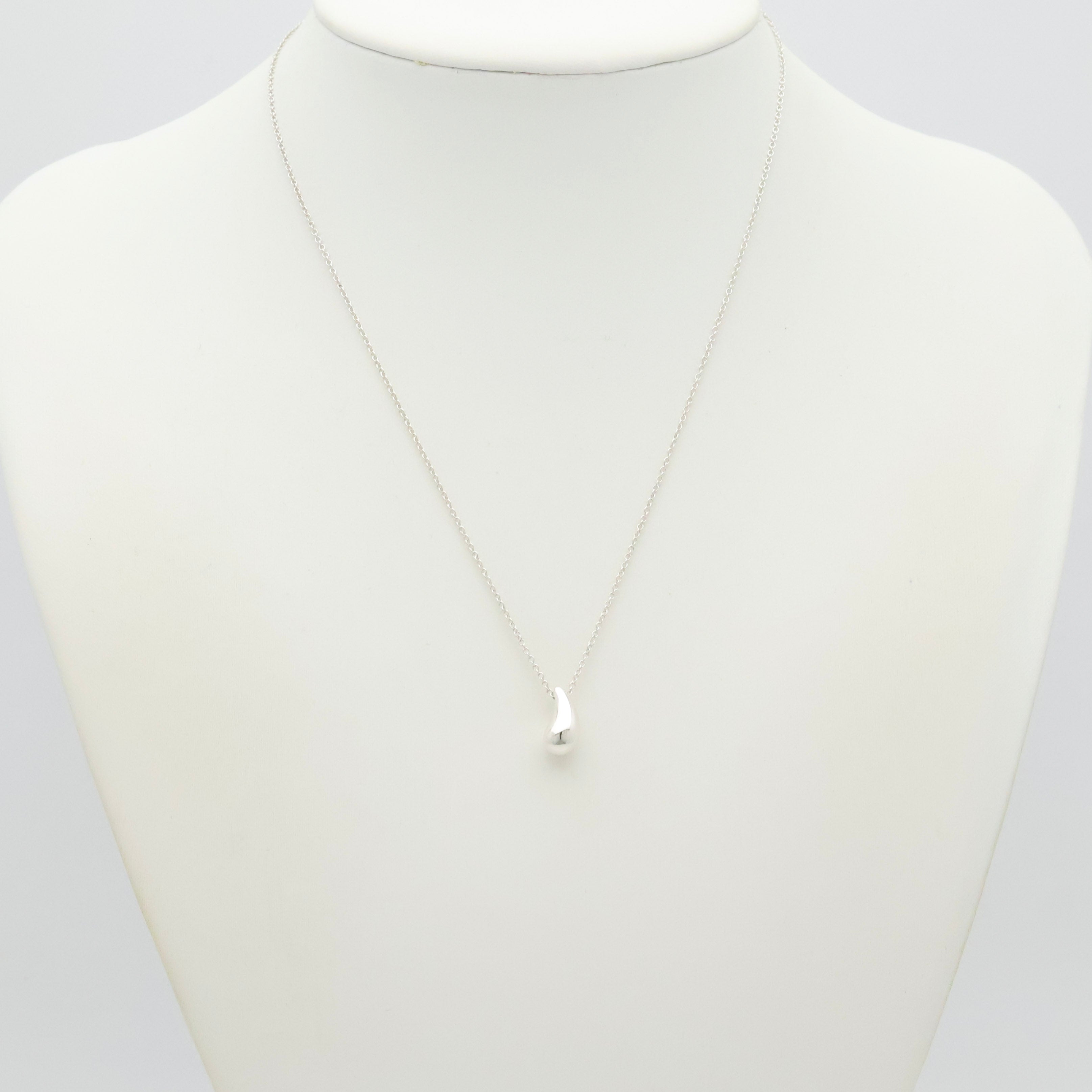 Tiffany & Co. Teardrop Necklace Pendant Sterling Silver 925 