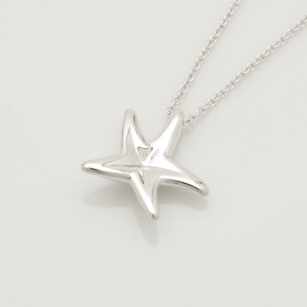 Tiffany & Co. Starfish Pendant Necklace Sterling Silve 925