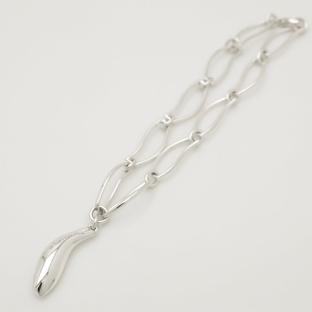 Tiffany & Co. Frank Gehry Fish Charm Bracele Sterling Silver 925