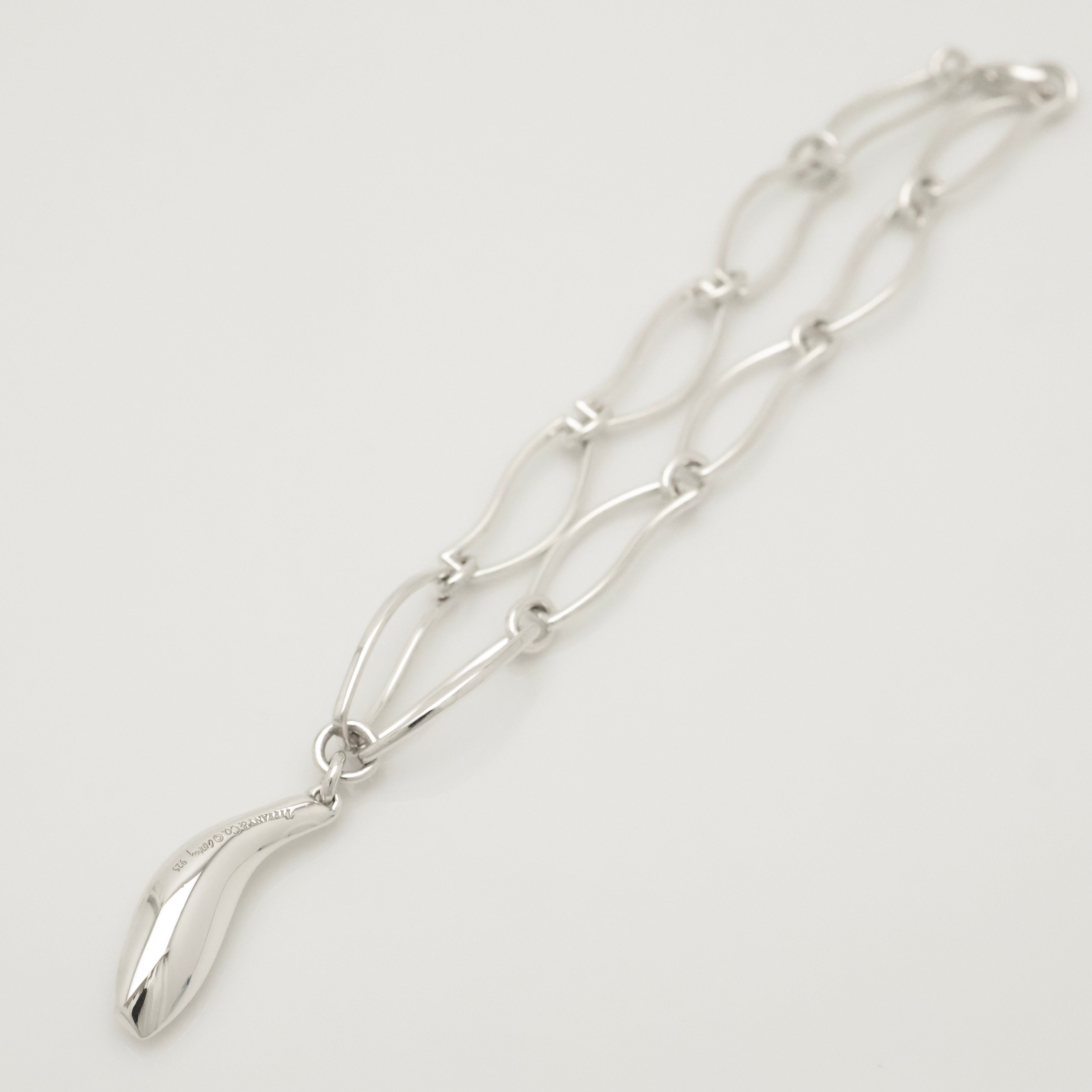 Tiffany & Co. Frank Gehry Fish Charm Bracele Sterling Silver 925