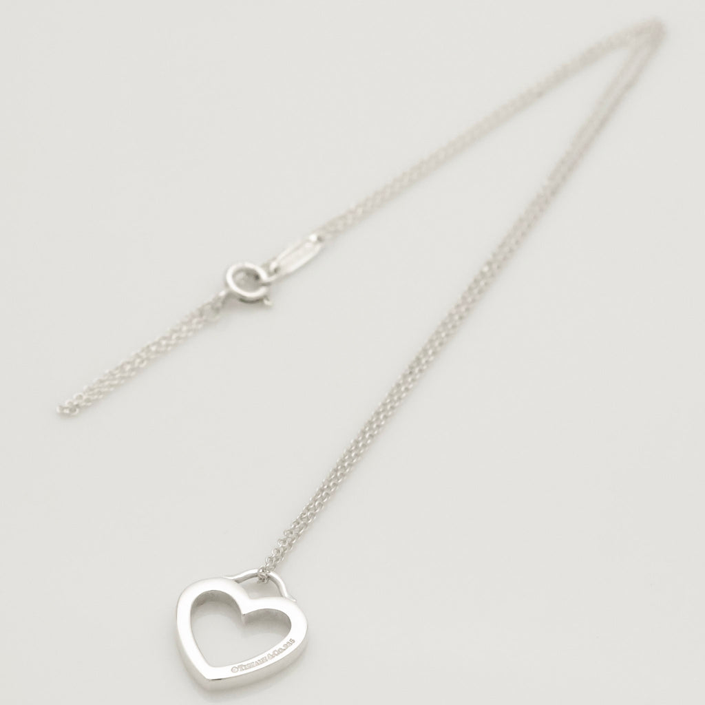  Tiffany & Co. Sentimental Heart Necklace Pendant Sterling Silver 925
