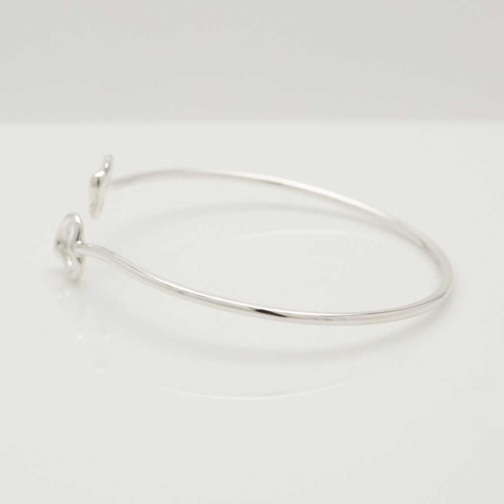 Tiffany & Co. Interlocking Double Loop Bangle Bracelet Sterling Silver 925