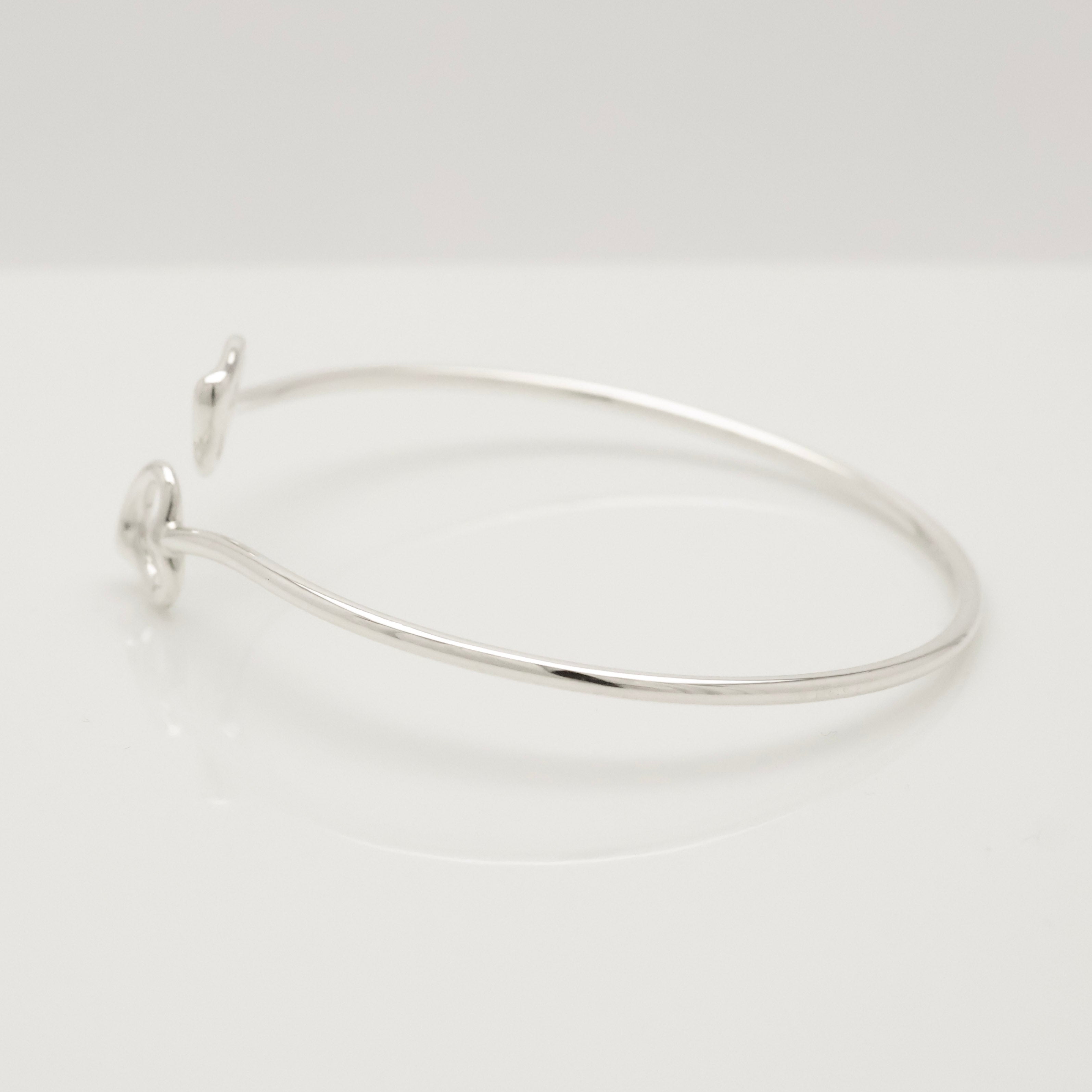 Tiffany & Co. Interlocking Double Loop Bangle Bracelet Sterling Silver 925