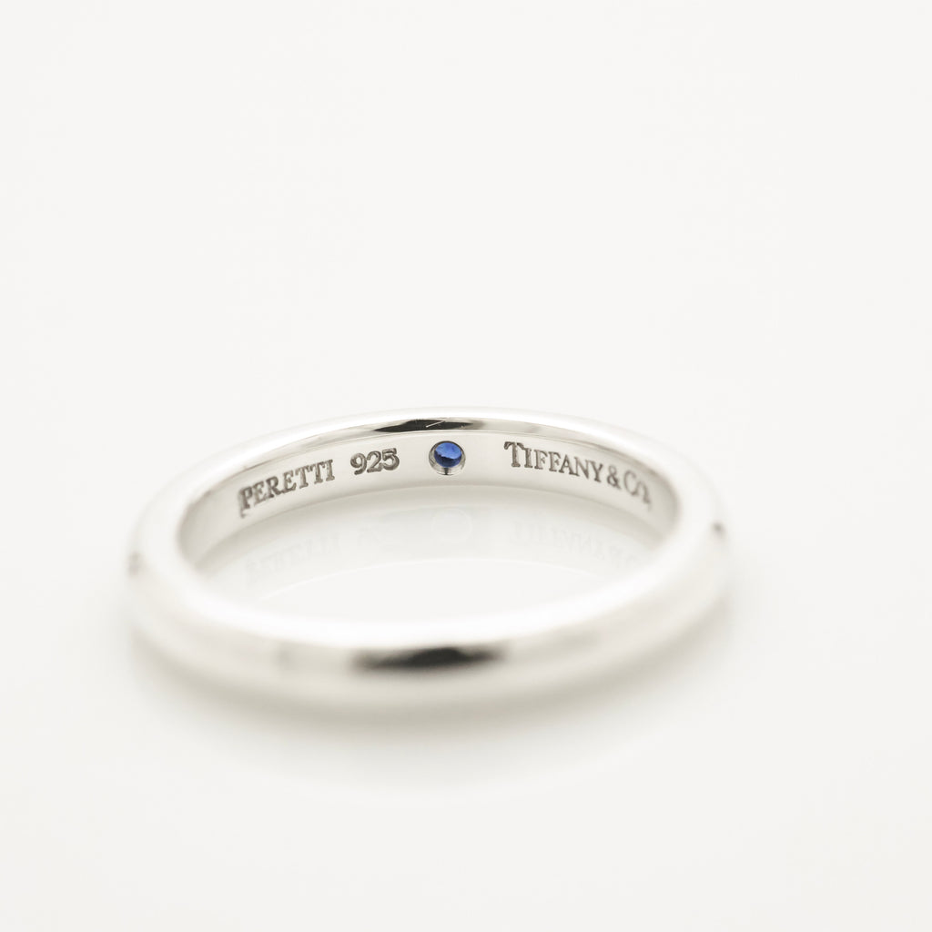 TIFFANY&Co. スタッキング バンド サファイア 1P リング 8 号 AG925