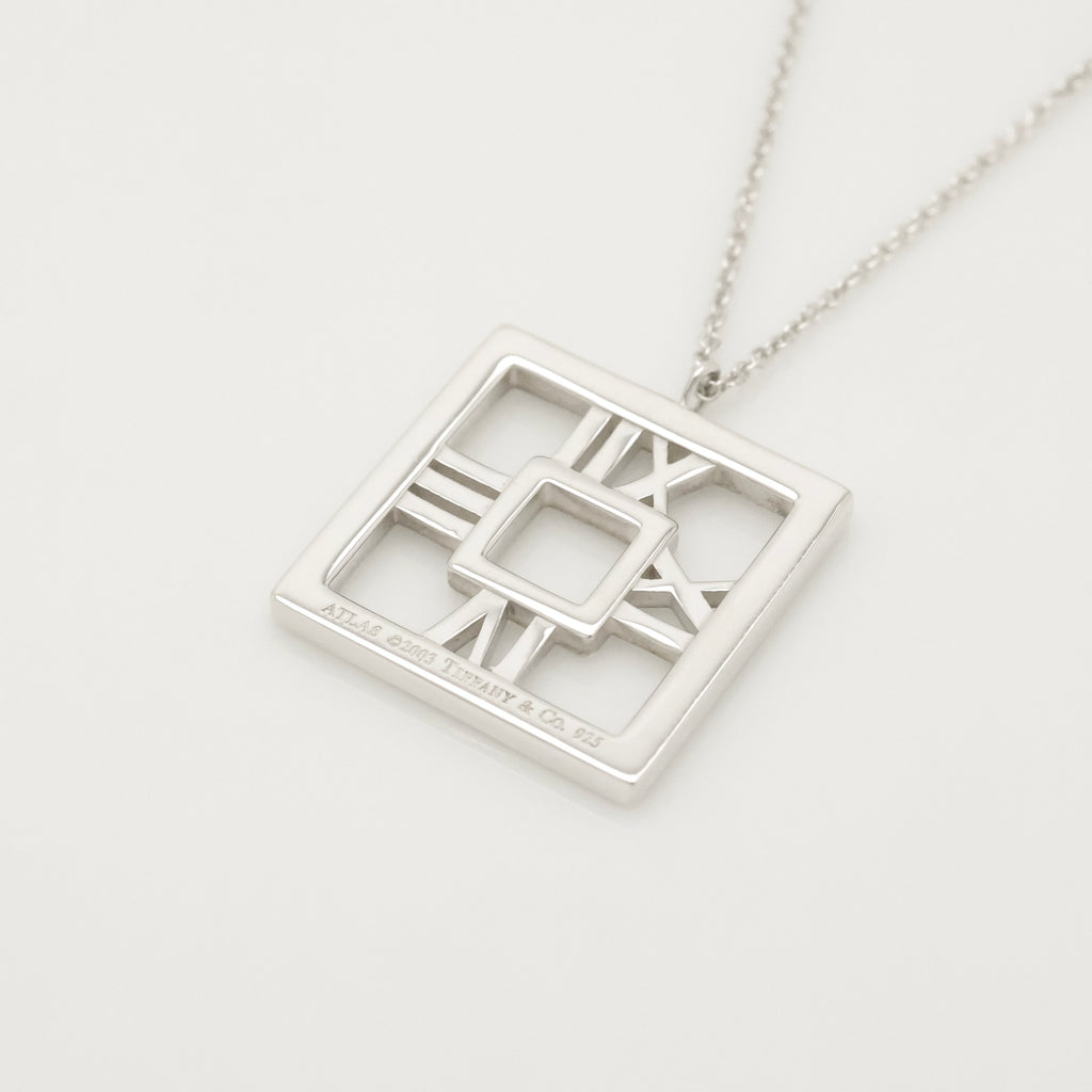 TIFFANY&Co. アトラス オープン スクエア ネックレス AG925