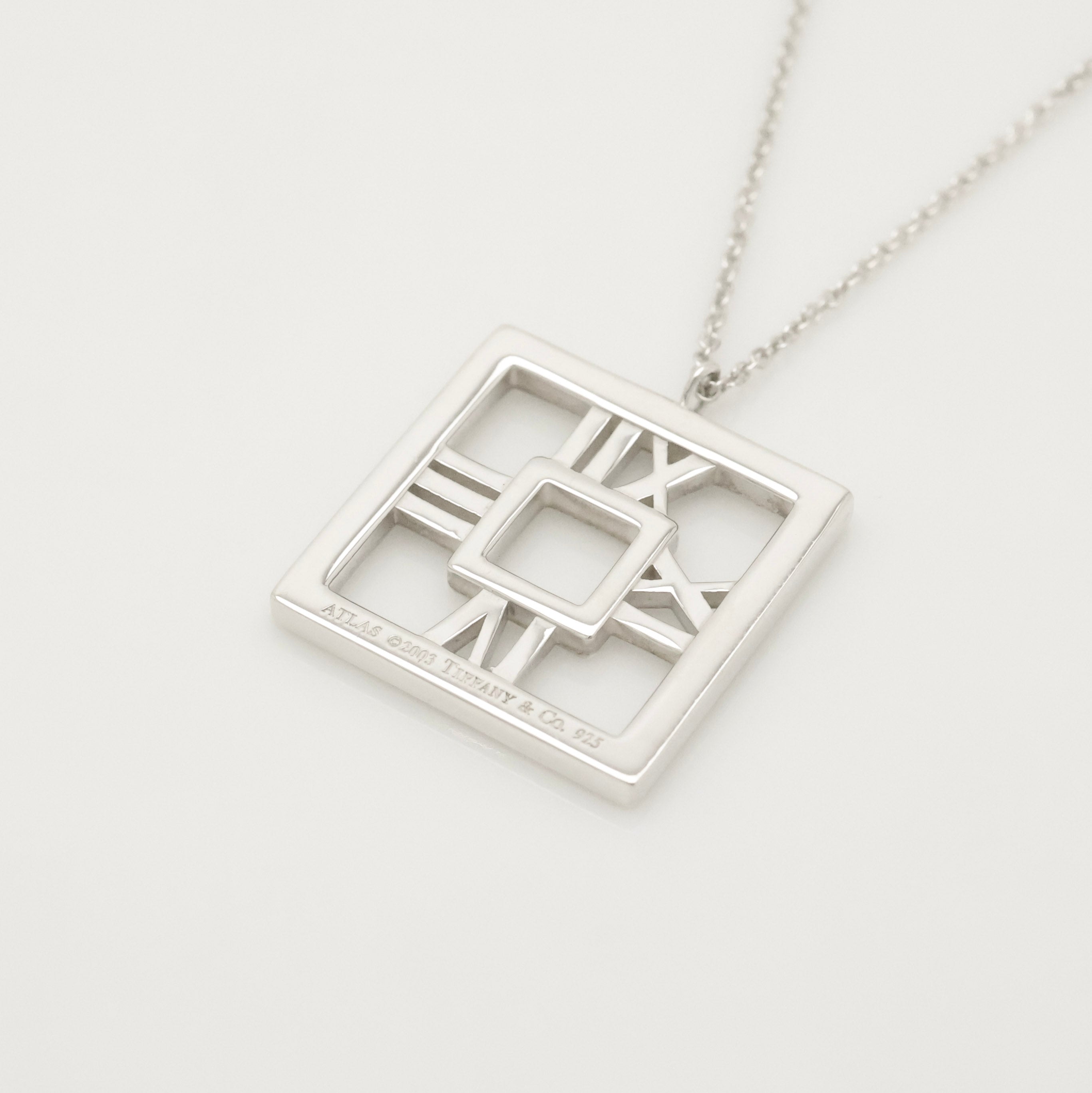 TIFFANY&Co. アトラス オープン スクエア ネックレス AG925