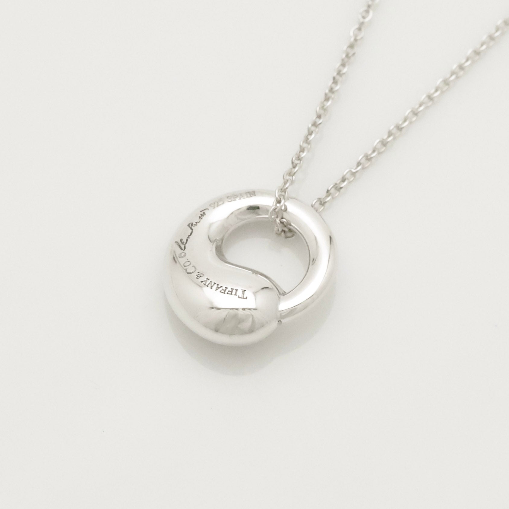 Tiffany & Co. MEDIUM Eternal Circle Necklace Sterling Silver 925 