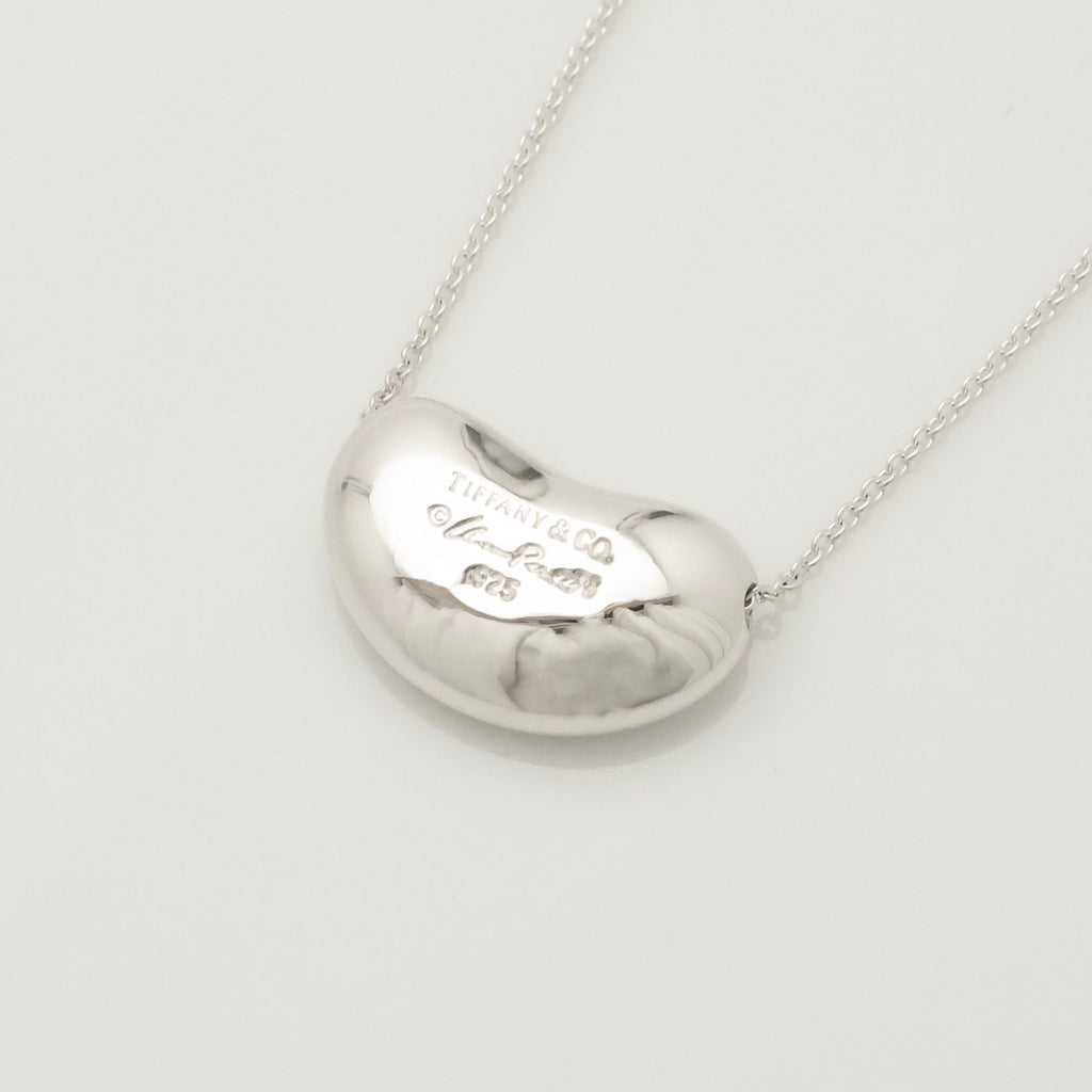  Tiffany & Co. Peretti Large  Bean Necklace  Sterling Silver 925 