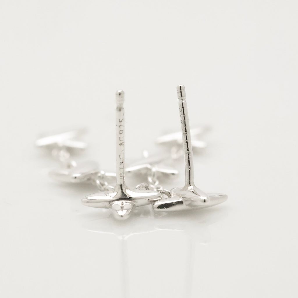 Tiffany & Co Elsa Peretti Open Heart Drop Dangle Earrings Sterling Silver 925