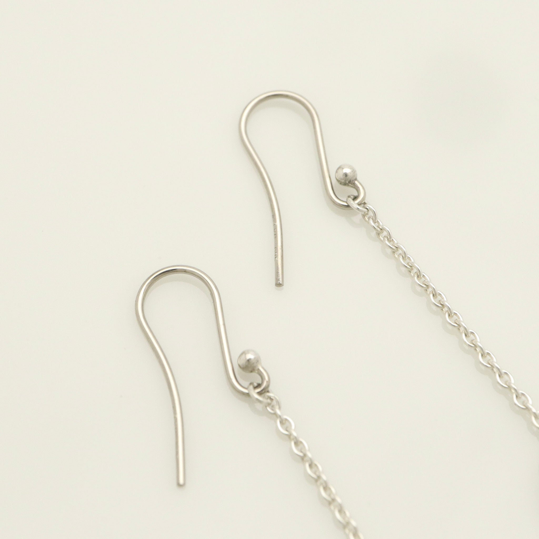 Tiffany & Co Elsa Peretti Open Heart Drop Dangle Earrings Sterling Silver 925