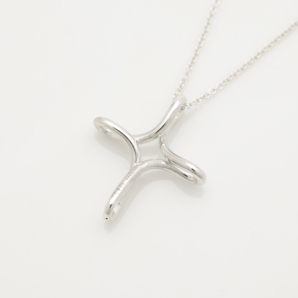 TIFFANY&Co. オープン クロス インフィニティ エルサペレッティ ネックレス AG925
