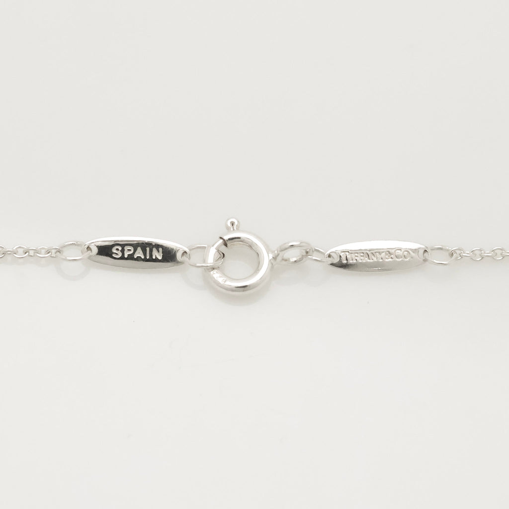 Tiffany & Co. Initial Letter "J" Necklace Pendant Sterling Silver 925