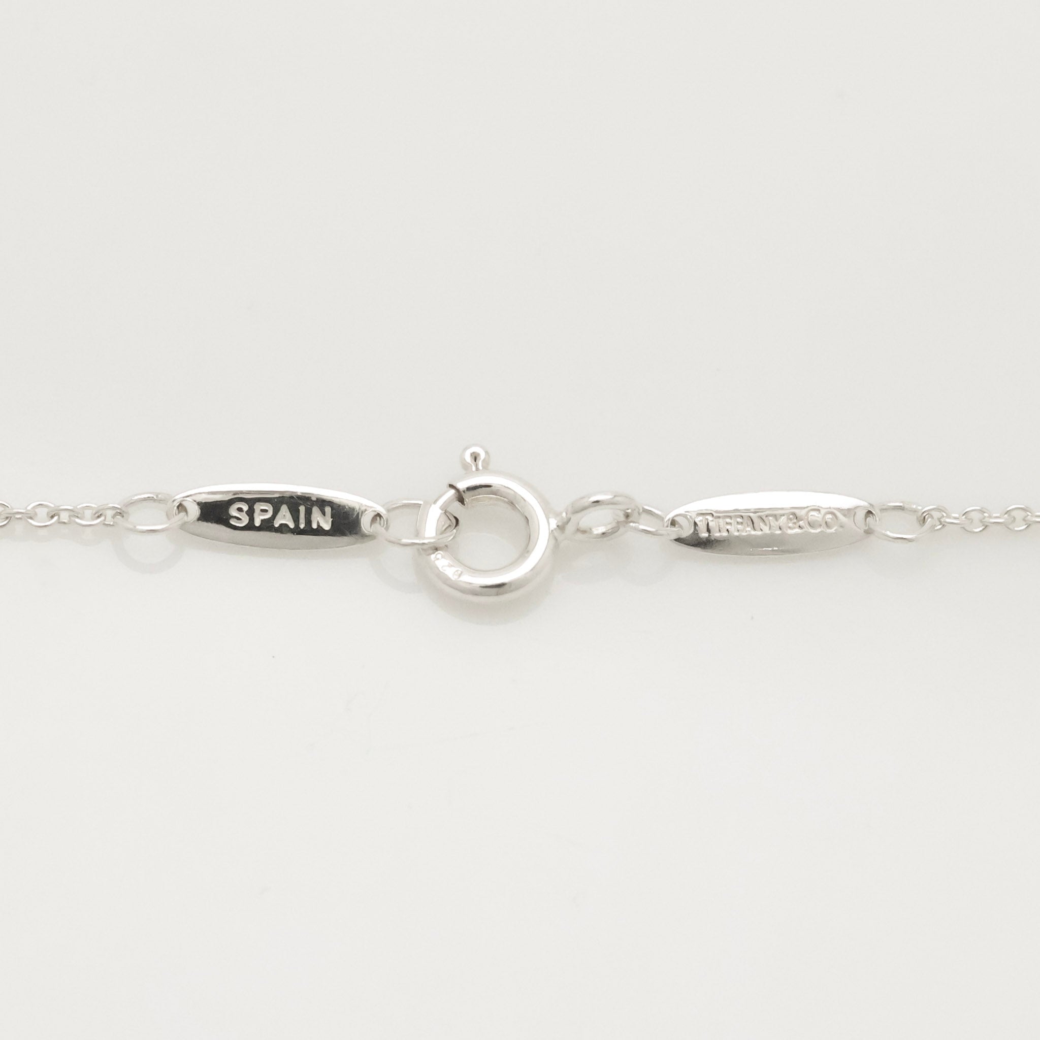Tiffany & Co. Initial Letter "J" Necklace Pendant Sterling Silver 925