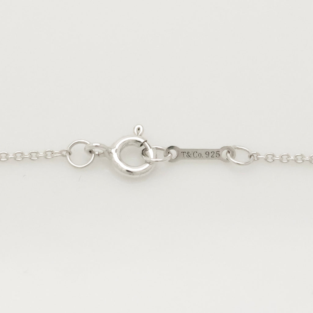 Tiffany & Co. Crown of Heart Pink Sapphire Necklace Sterling Silver 925