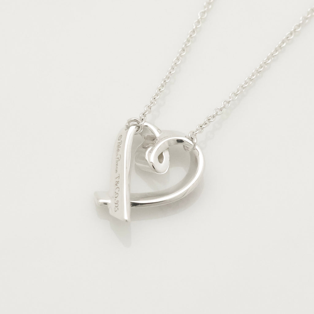 TIFFANY&Co. ラビング ハート LOVE レッド エナメル パロマピカソ ネックレス AG925
