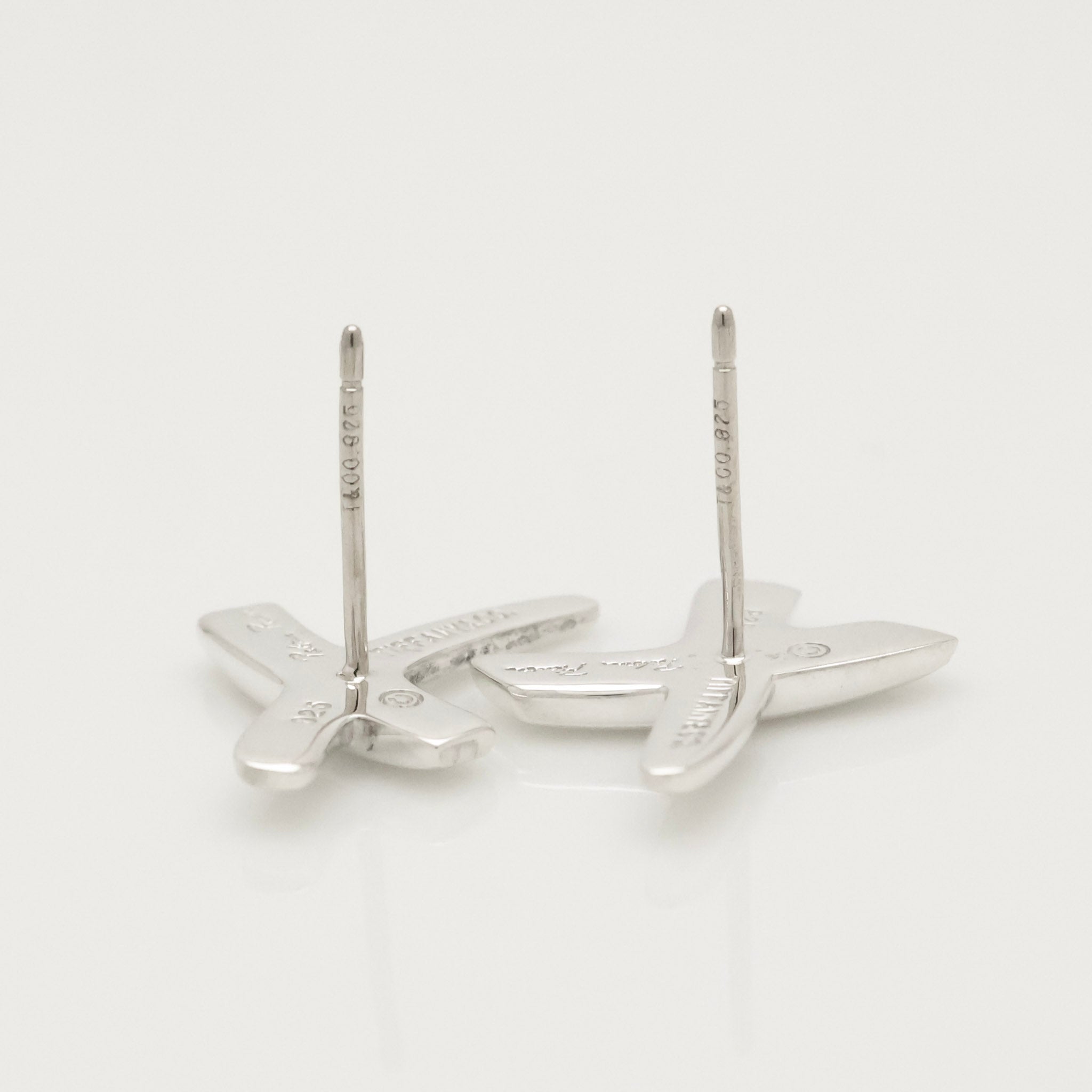 Tiffany & Co. Picasso X Kiss Cross Stud Earrings Sterling Silver 925 