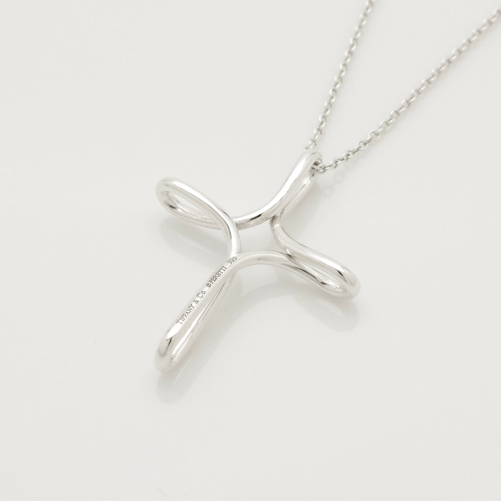 TIFFANY&Co. ラージ オープン クロス インフィニティ エルサペレッティ ネックレス AG925