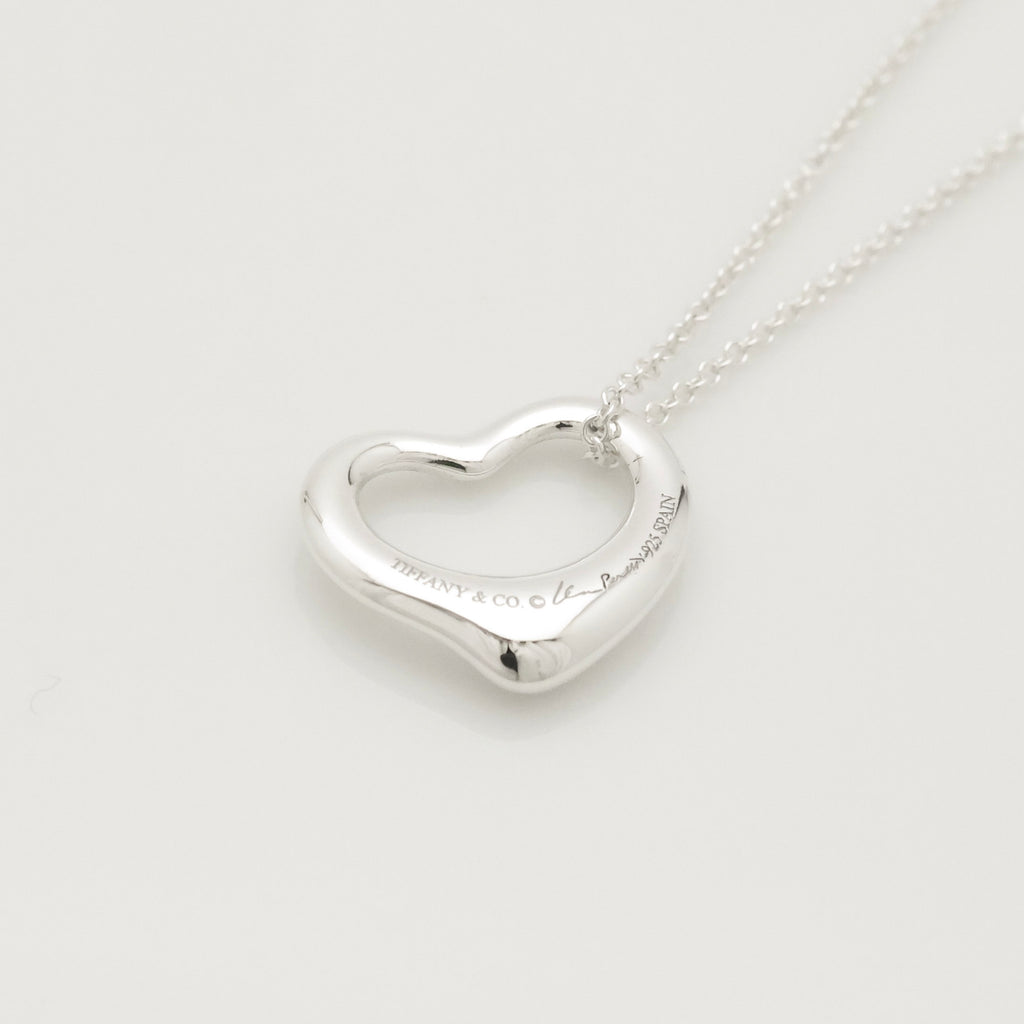 TIFFANY&Co. オープンハート 16mm エルサペレッティ ネックレス AG925