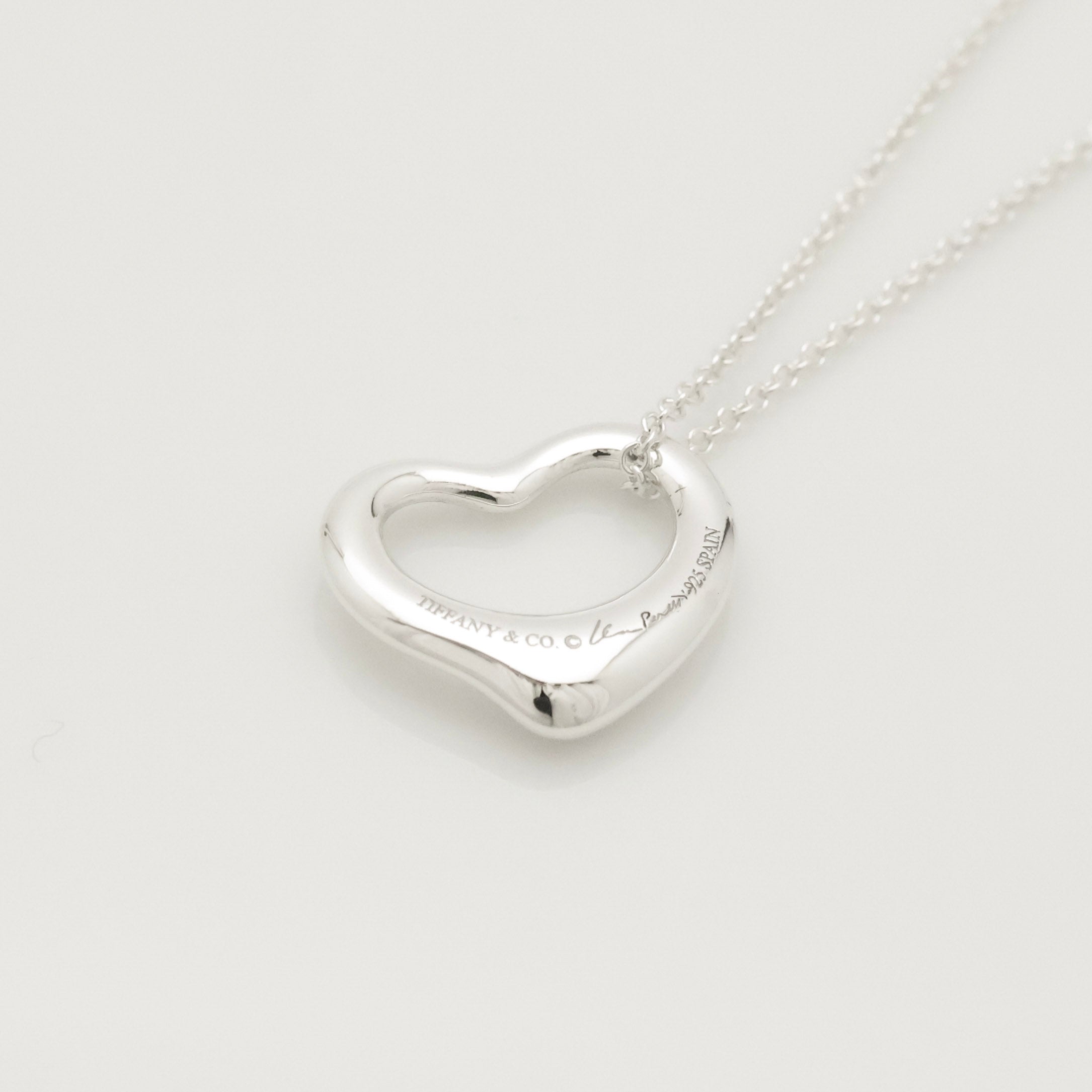 TIFFANY&Co. オープンハート 16mm エルサペレッティ ネックレス AG925