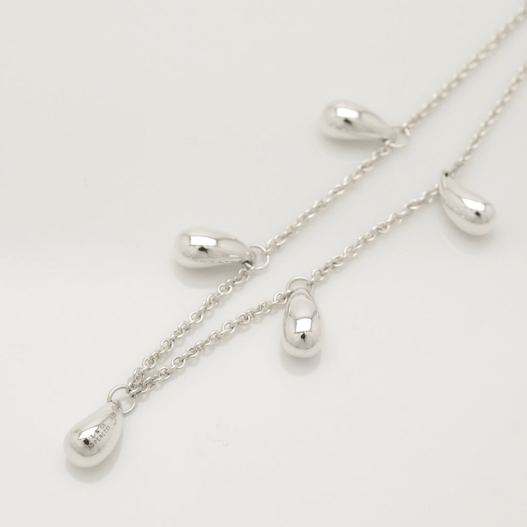 Tiffany & Co. Peretti Five 5 Teardrop Bracelet Sterling Silver 925