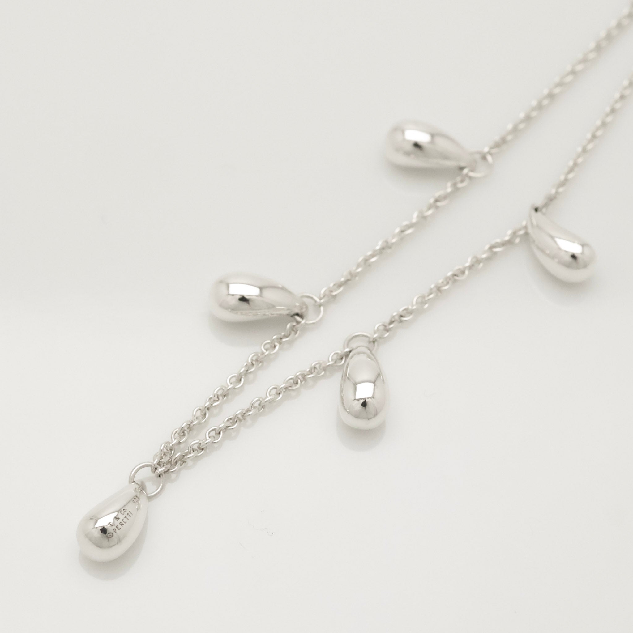 Tiffany & Co. Peretti Five 5 Teardrop Bracelet Sterling Silver 925