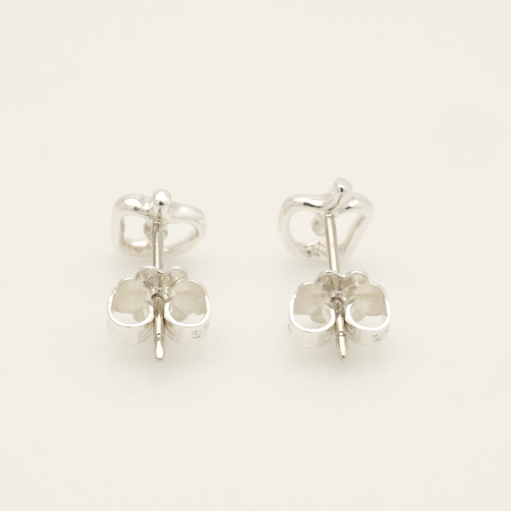 Tiffany & Co. Elsa Peretti Mini Apple Stud Earrings Sterling Silver 925