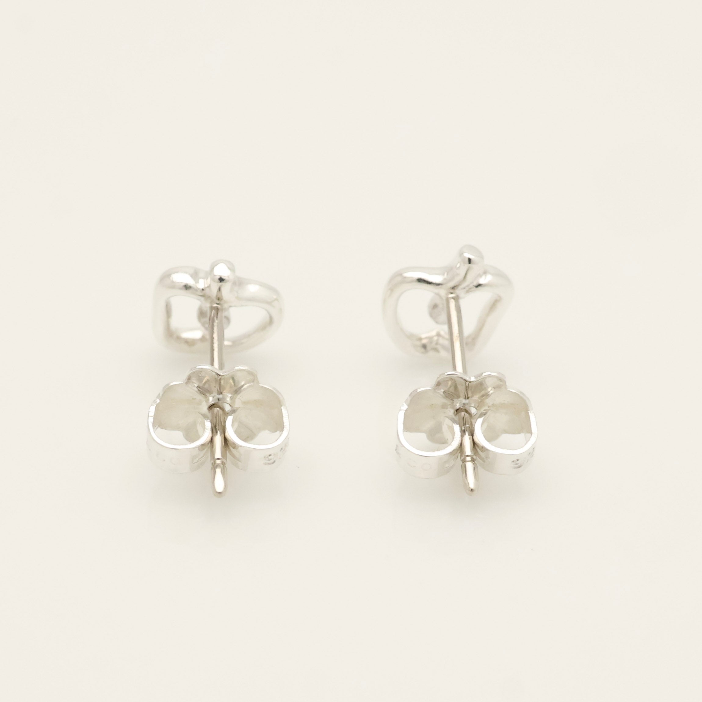 Tiffany & Co. Elsa Peretti Mini Apple Stud Earrings Sterling Silver 925