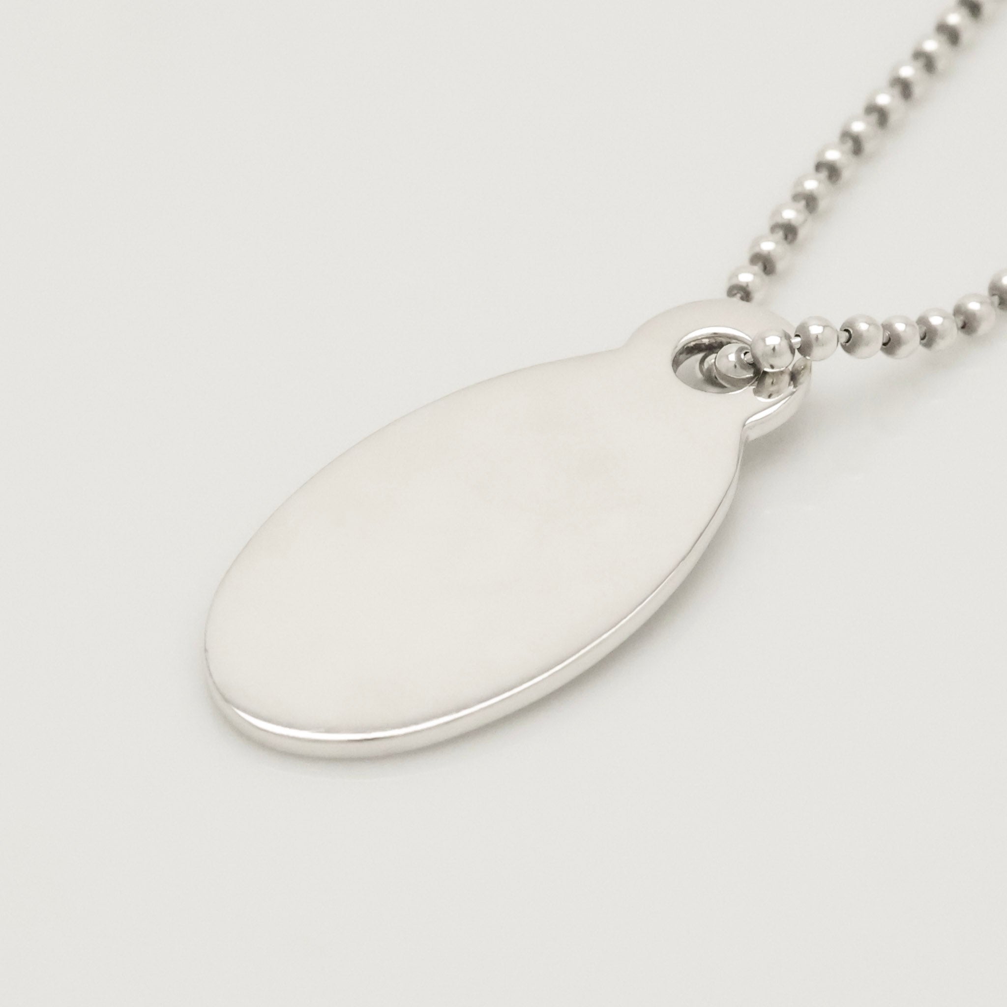 TIFFANY&Co.リターントゥ ティファニー オーバル タグ ボール チェーン ネックレス AG925