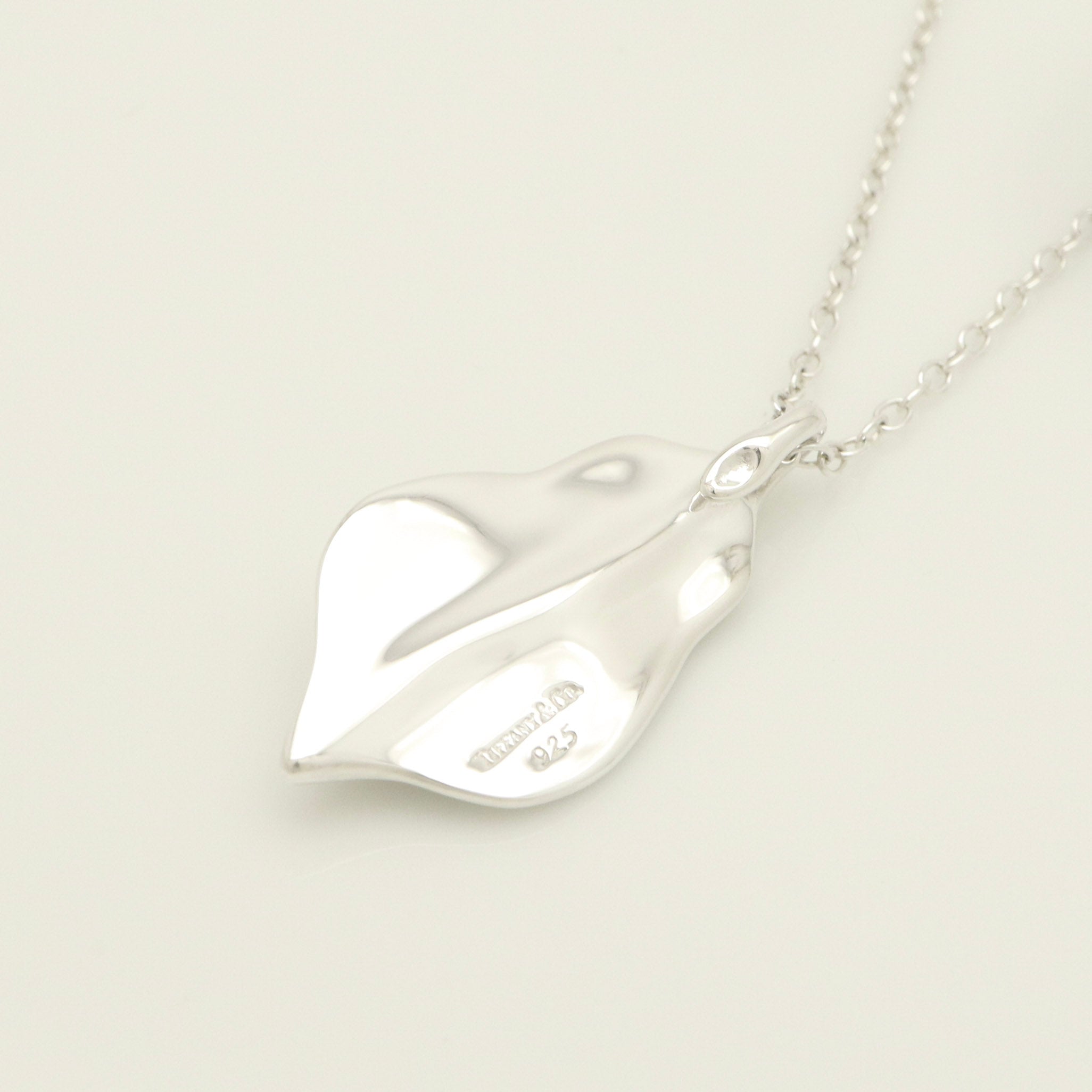 Tiffany & Co. Leaf Necklace Pendant Sterling Silver 925
